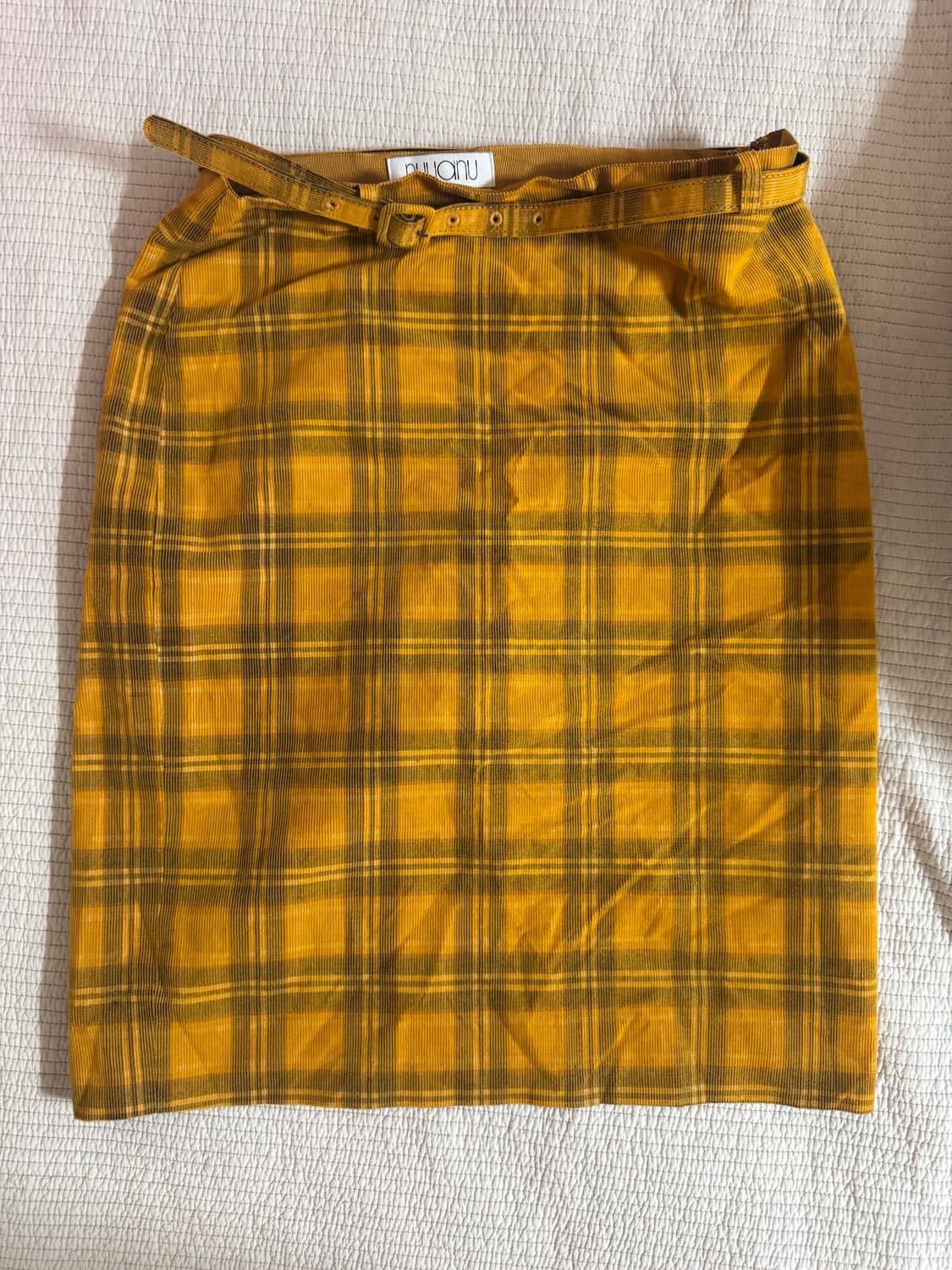 nuuanu(누아누) kuru skirt_musturd size 2 상품이미지4