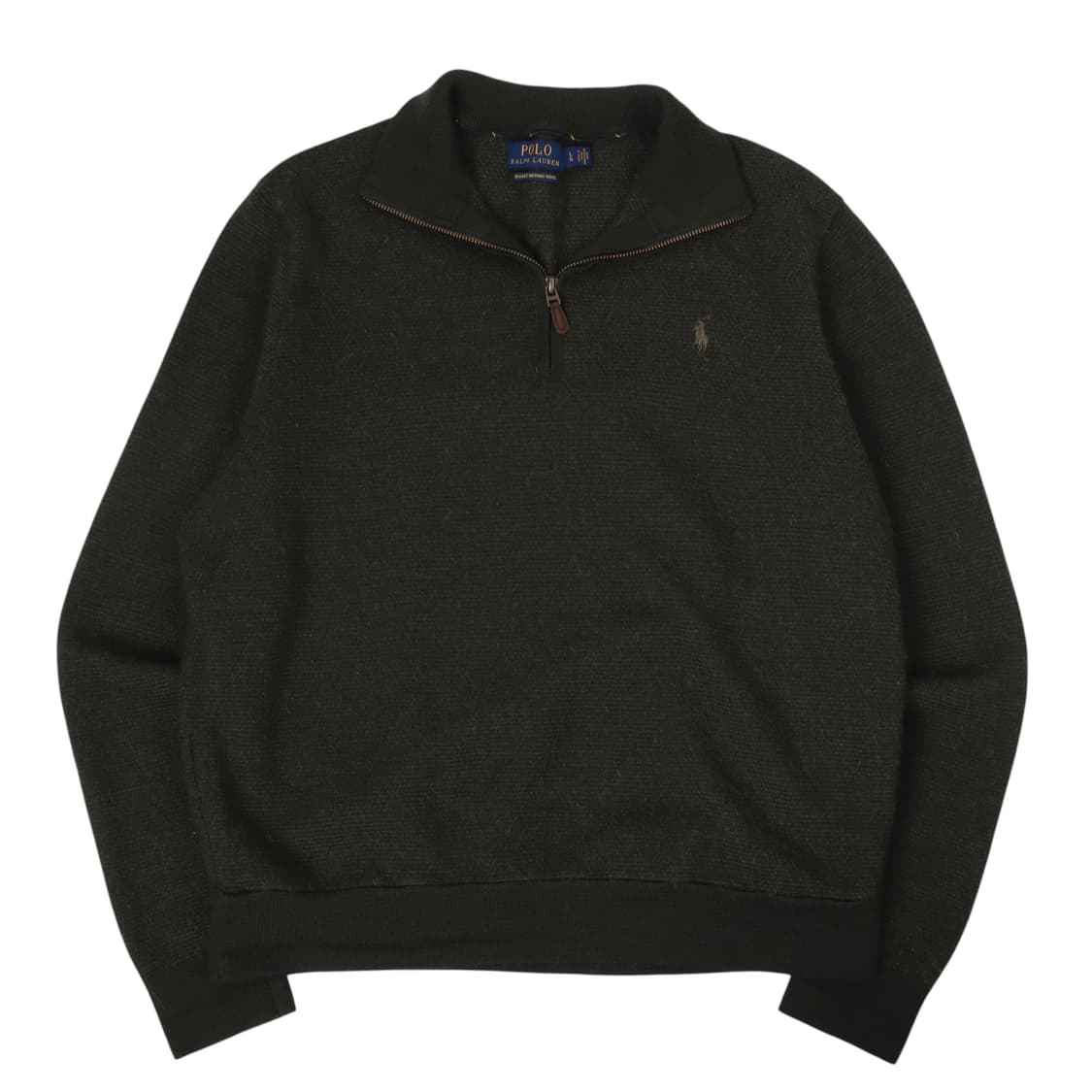 폴로 랄프로렌 카키 워셔블 메리노울 하프집업 니트 상품이미지1