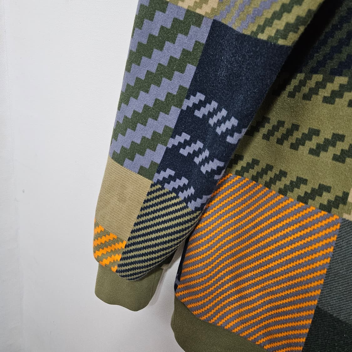 아디다스 패치워크 카키 기모 후드티 100 상품이미지5