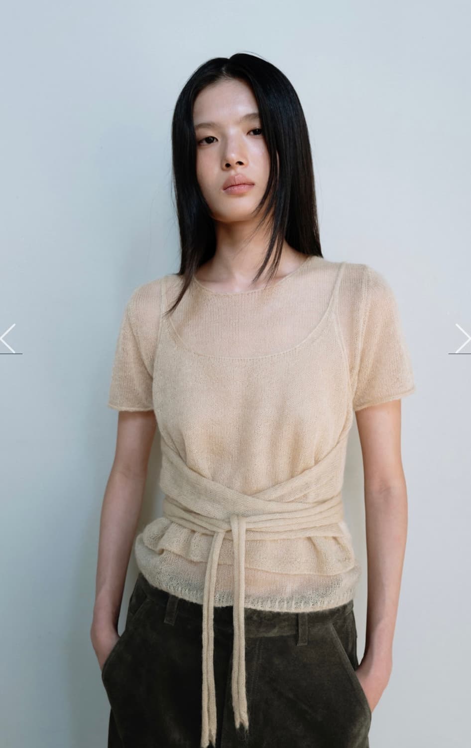 모노하 모헤어 니트&슬리브리스 상품이미지1