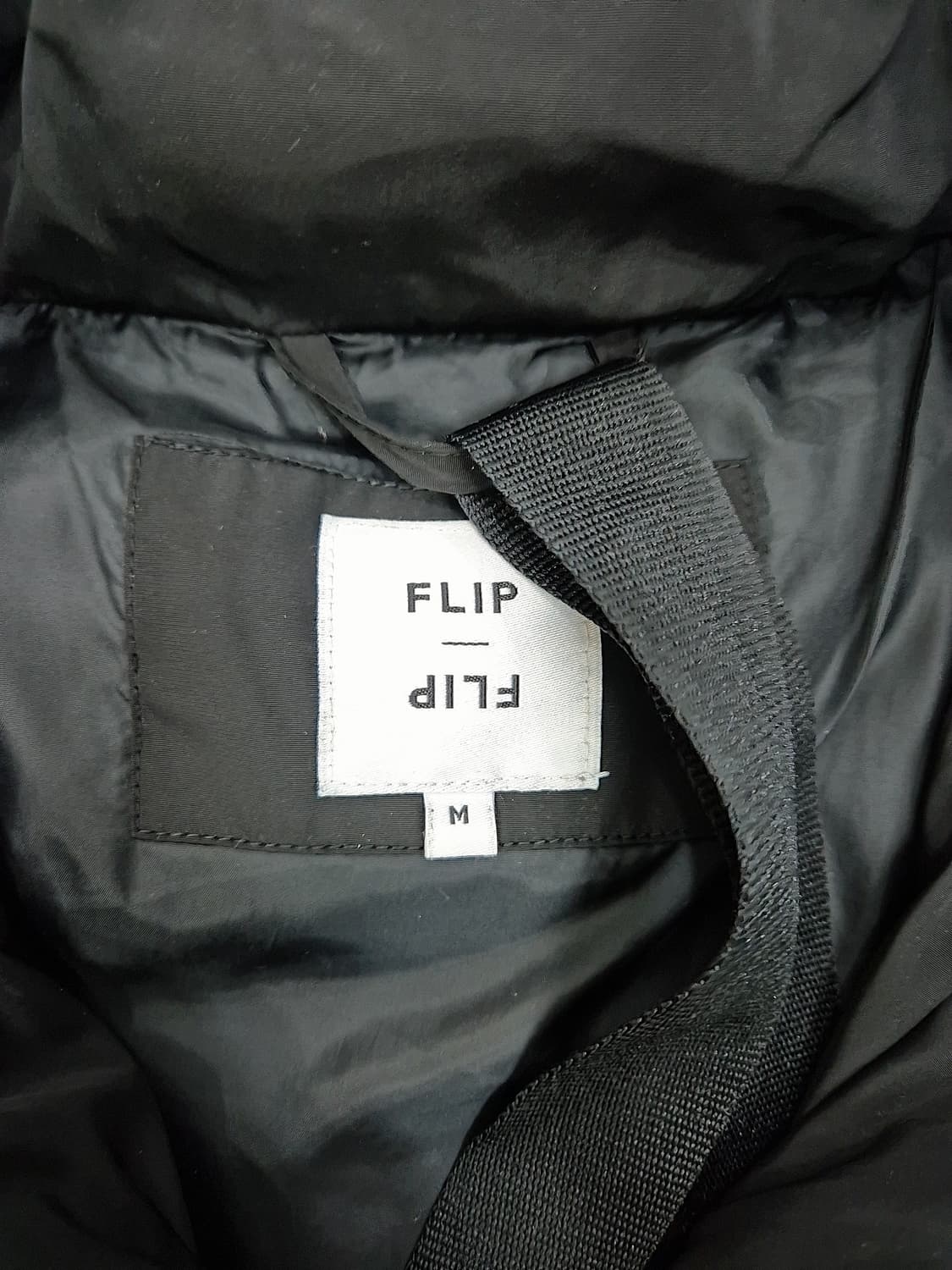 [M]<플립>블랙 패딩 점퍼 상품이미지2