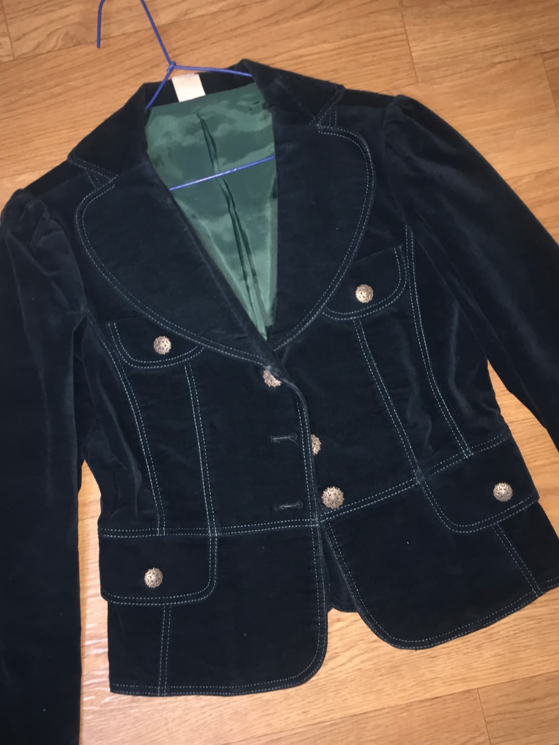 y2k 긱시크 백리본 벨벳 자켓 상품이미지2