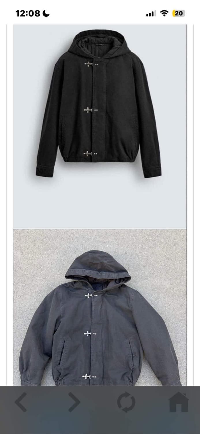 Zara 토글 후드 파이어맨 자켓 상품이미지2