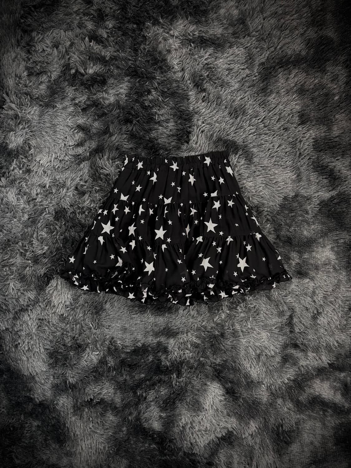 갸루 스타 패턴 캉캉 숏스커트 상품이미지2