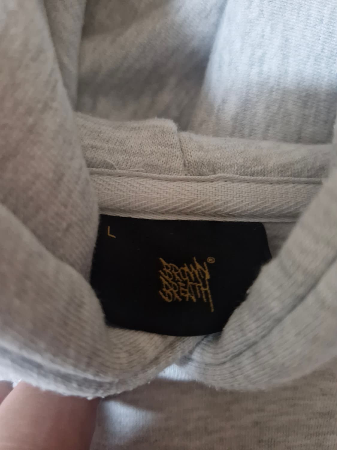 브라운브레스 백프린팅 기모 후드티 멜란지그레이 L 상품이미지4