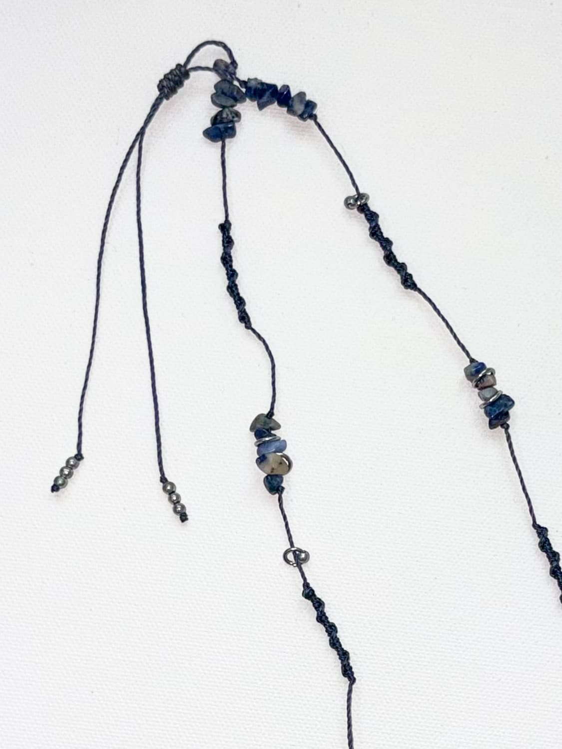 Blue wave beads necklace 블루 웨이브 비즈 목걸이 상품이미지3