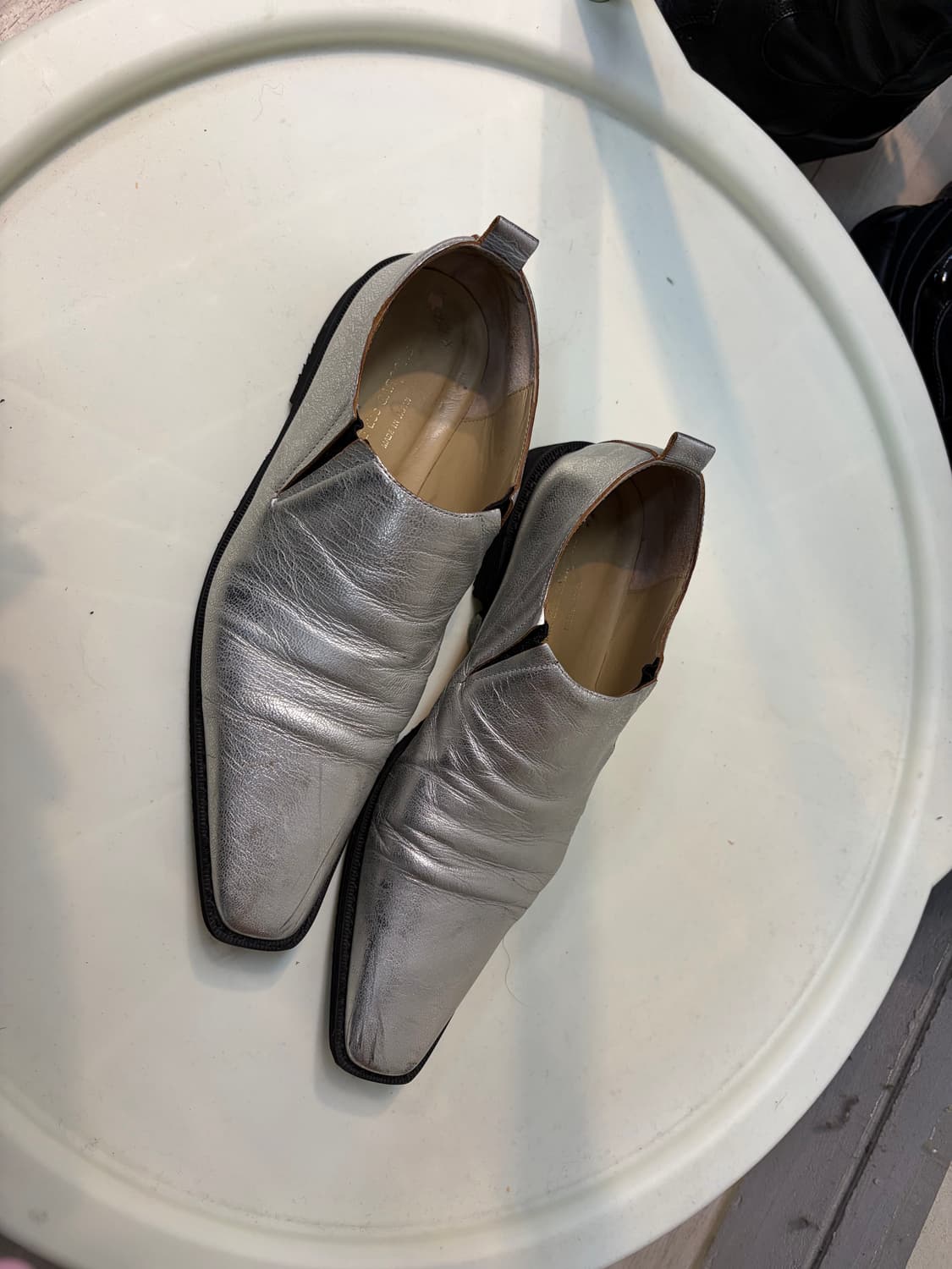 Comme des garcons 꼼데 실버 부츠 구두 상품이미지1