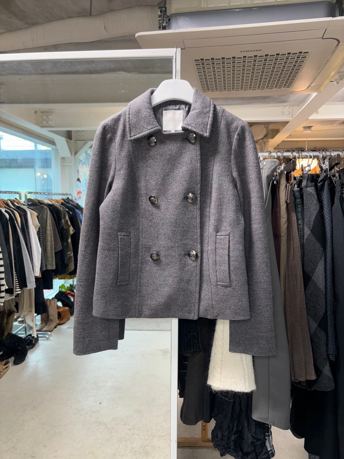 쿠미쿄쿠 울 더블 브레스티드 자켓 상품이미지3