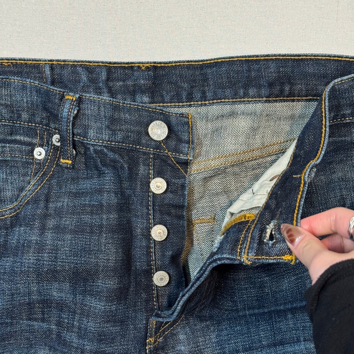 30inch) 리바이스 501 버튼플라이 진청 데님 청바지 상품이미지8