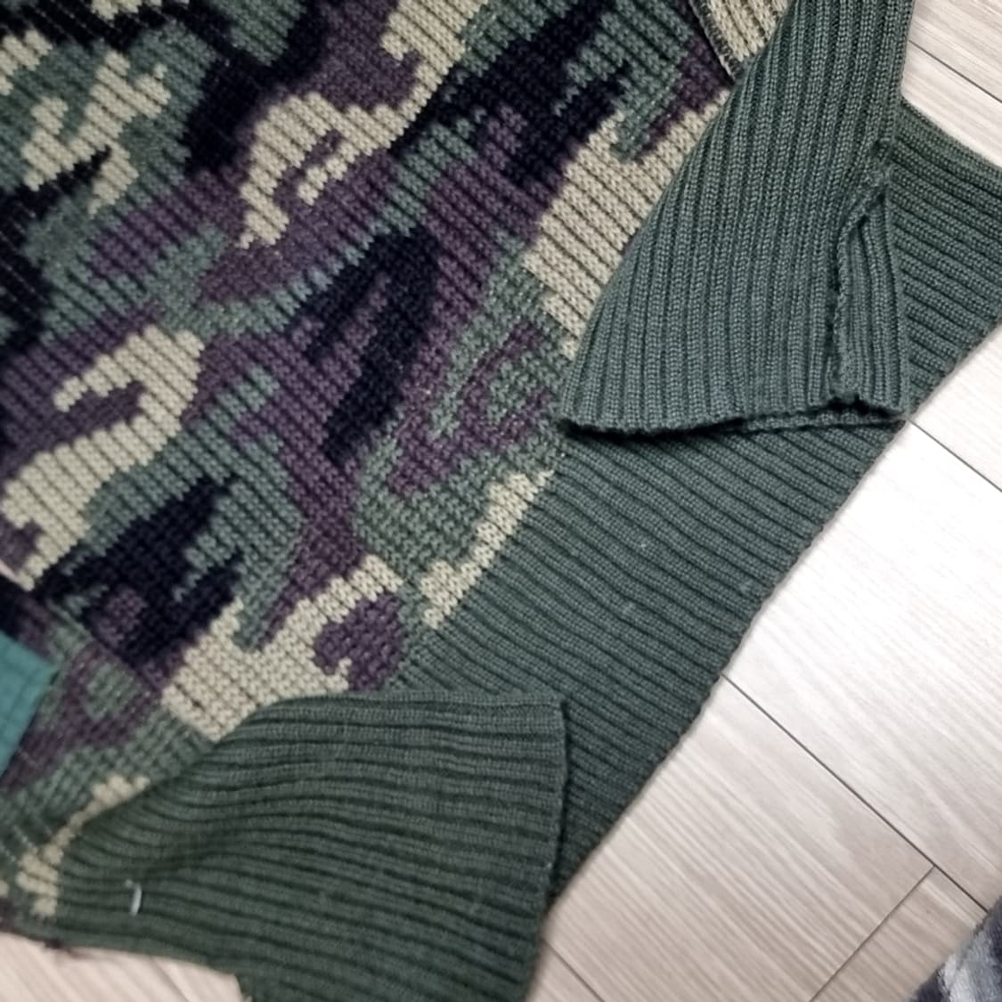 휴스턴 미군  밀리터리 코만도 카모 니트 스웨터(38) 상품이미지2