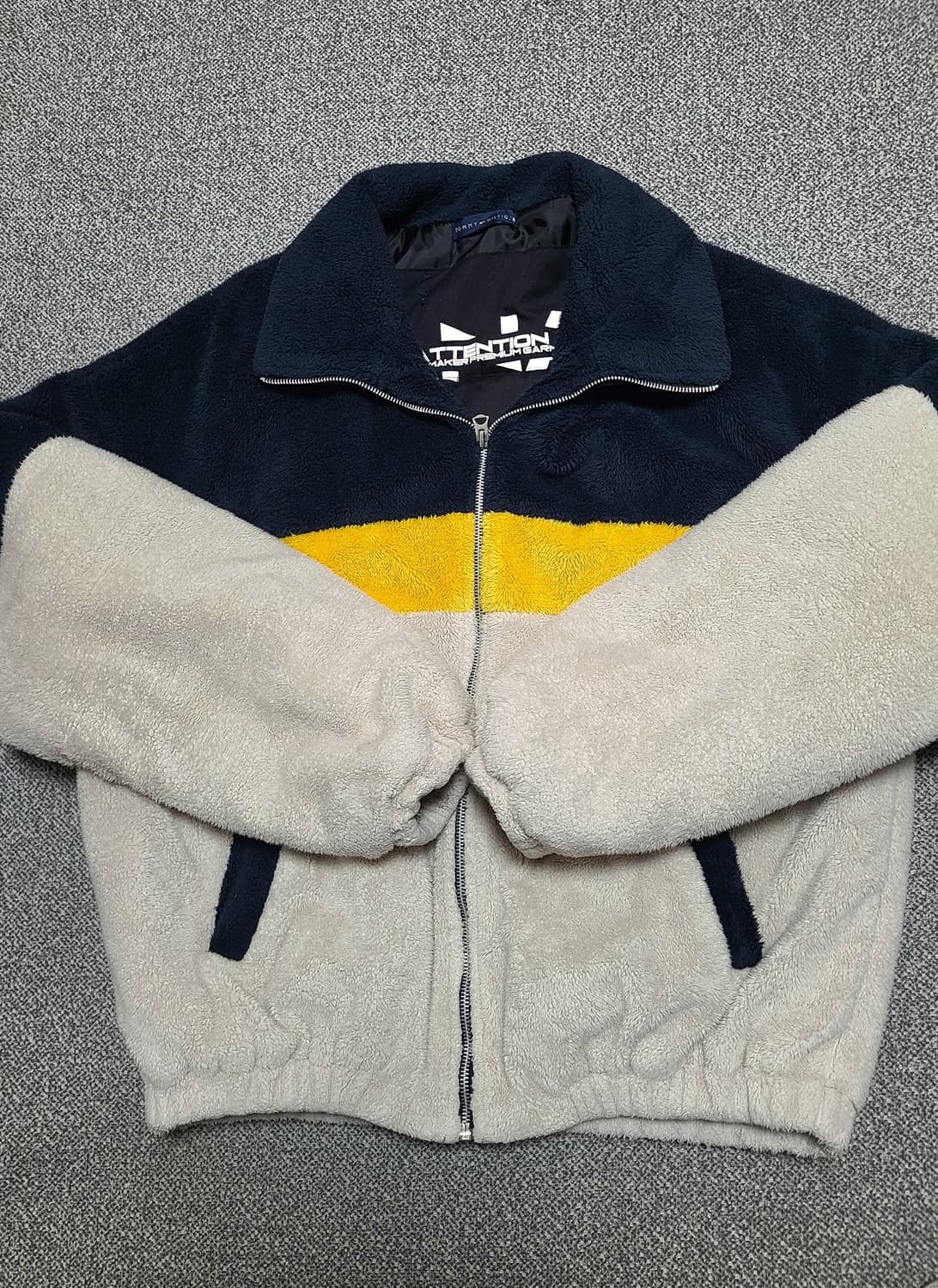 타미힐피거 컬러블록 빅로고 양털 플리스 자켓 XXL  110 상품이미지1