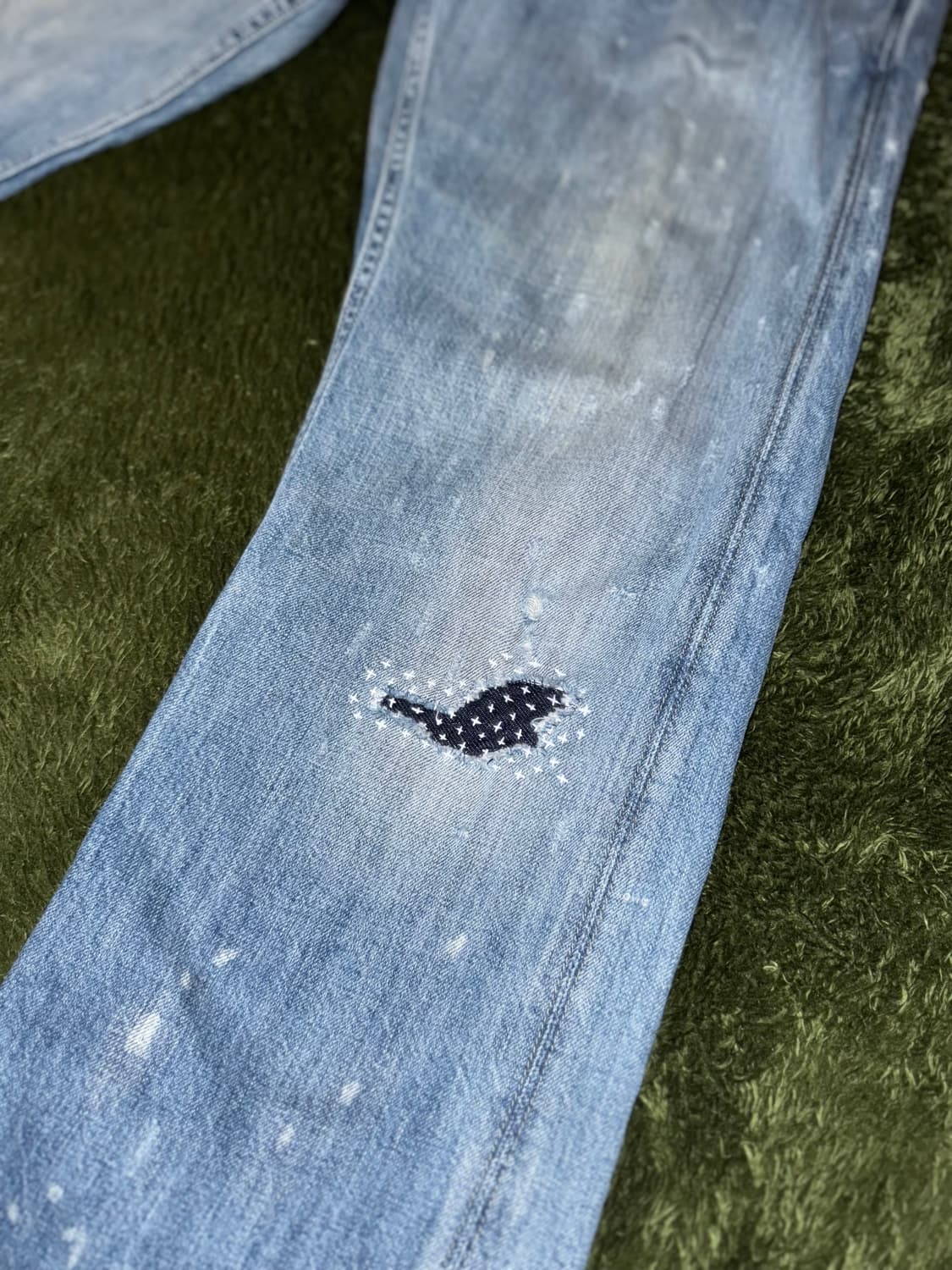 [32X30] 리바이스 514 재패니즈 사시코 커스텀 데님 팬츠 상품이미지5