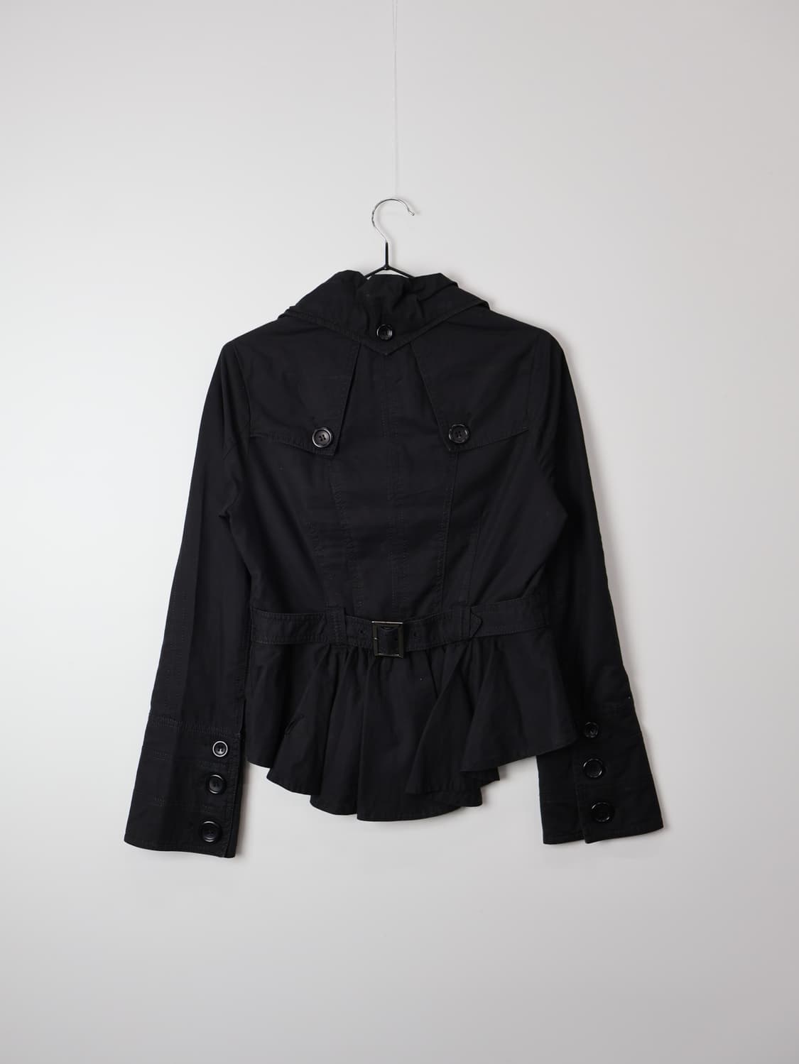 Jpn Black Frill Trimmed Zip-up Jacke 상품이미지6