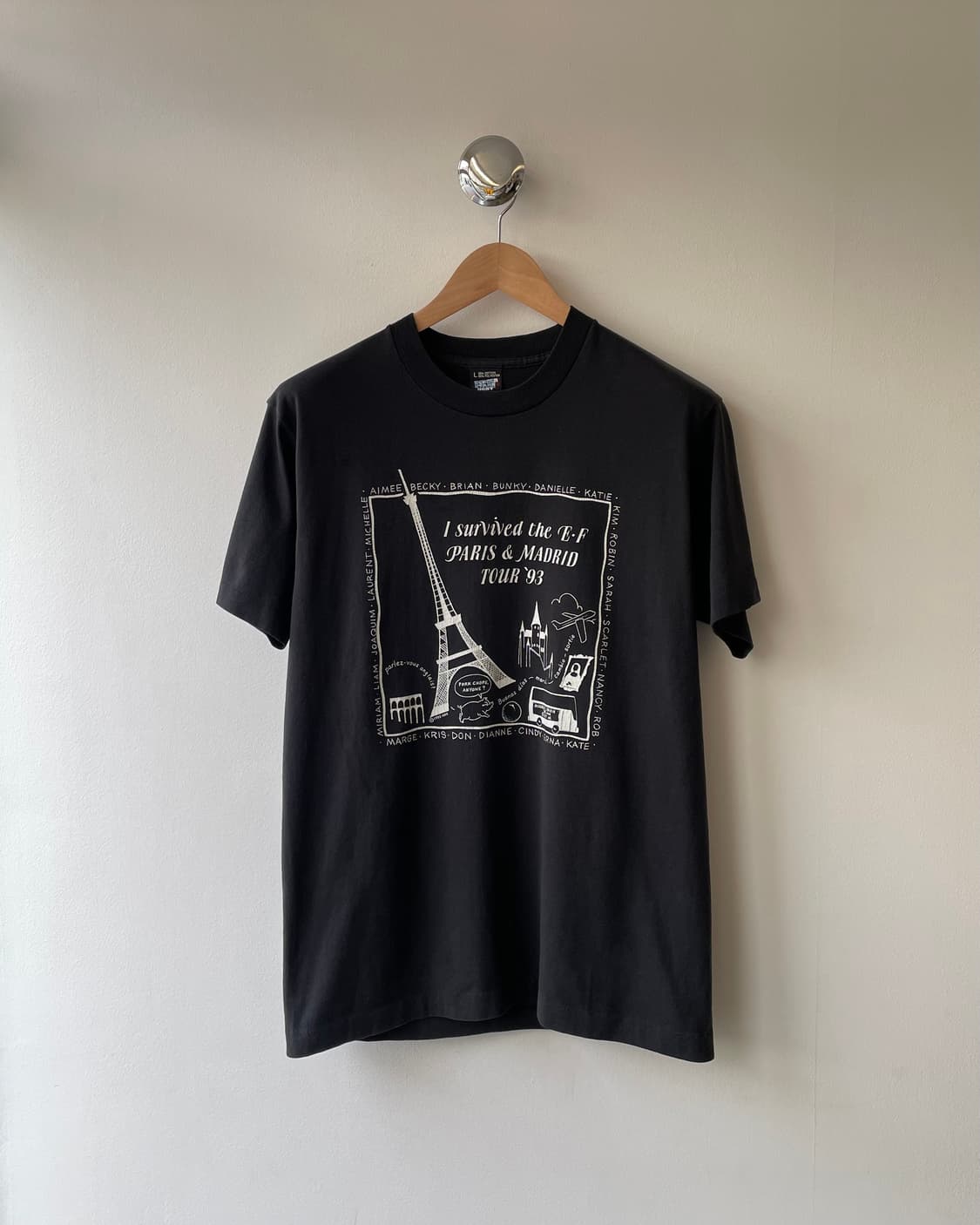 ‘Madrid & Paris tour 93’ T-shirt L 상품이미지1