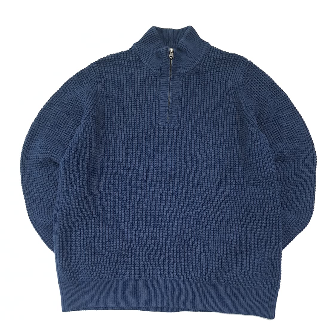 CL071 L 엘엘빈 다크네이비 와플 하프집업 니트 상품이미지1