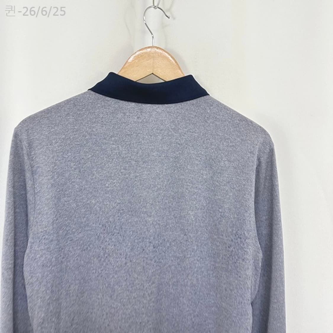 팬텀 남자 골프 긴팔티 스판 네이비 100 상품이미지9