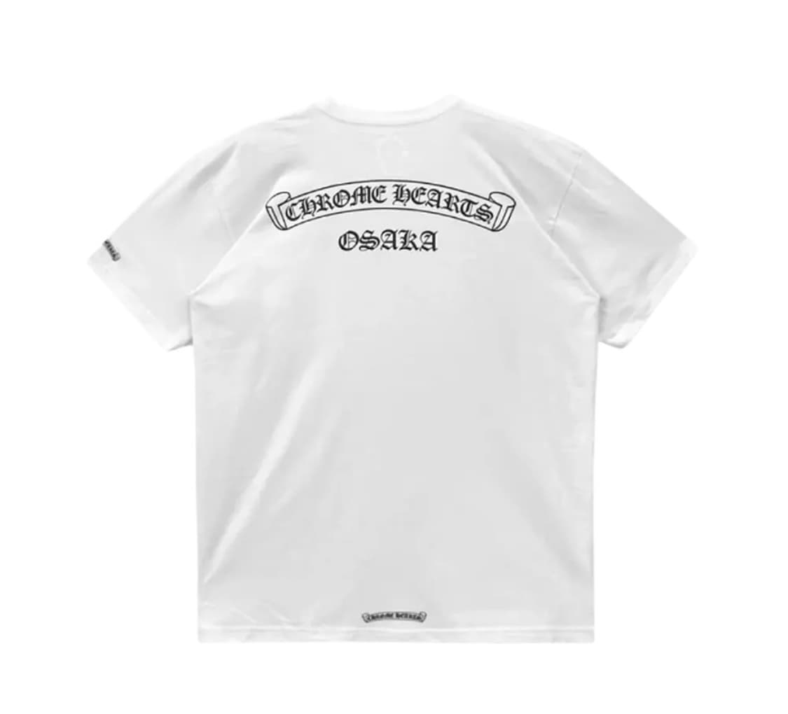 [2XL] 새상품 크롬하츠 스크롤 로고 티셔츠 화이트 오사카 한정판 상품이미지1