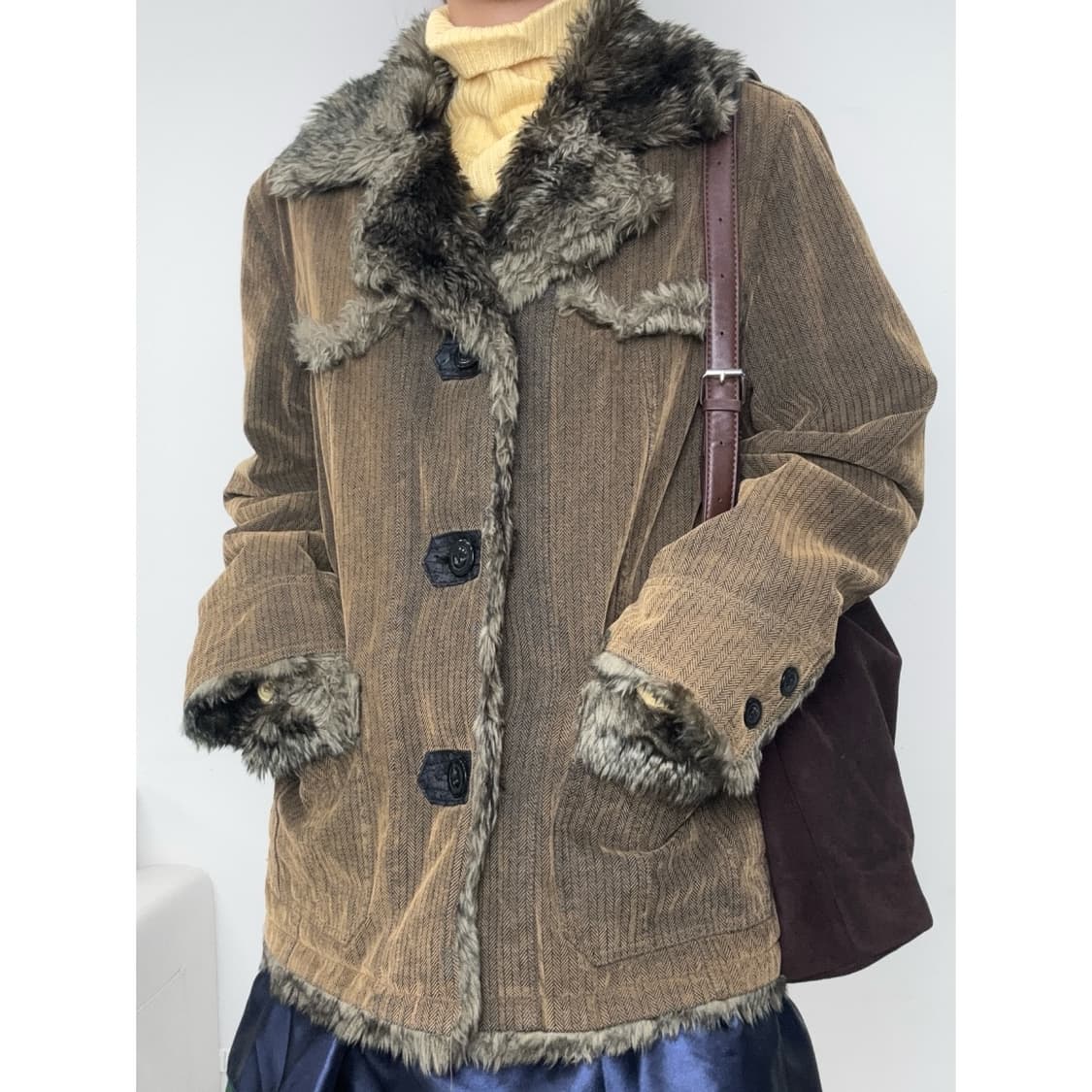 빈티지 브라운 자켓 상품이미지3