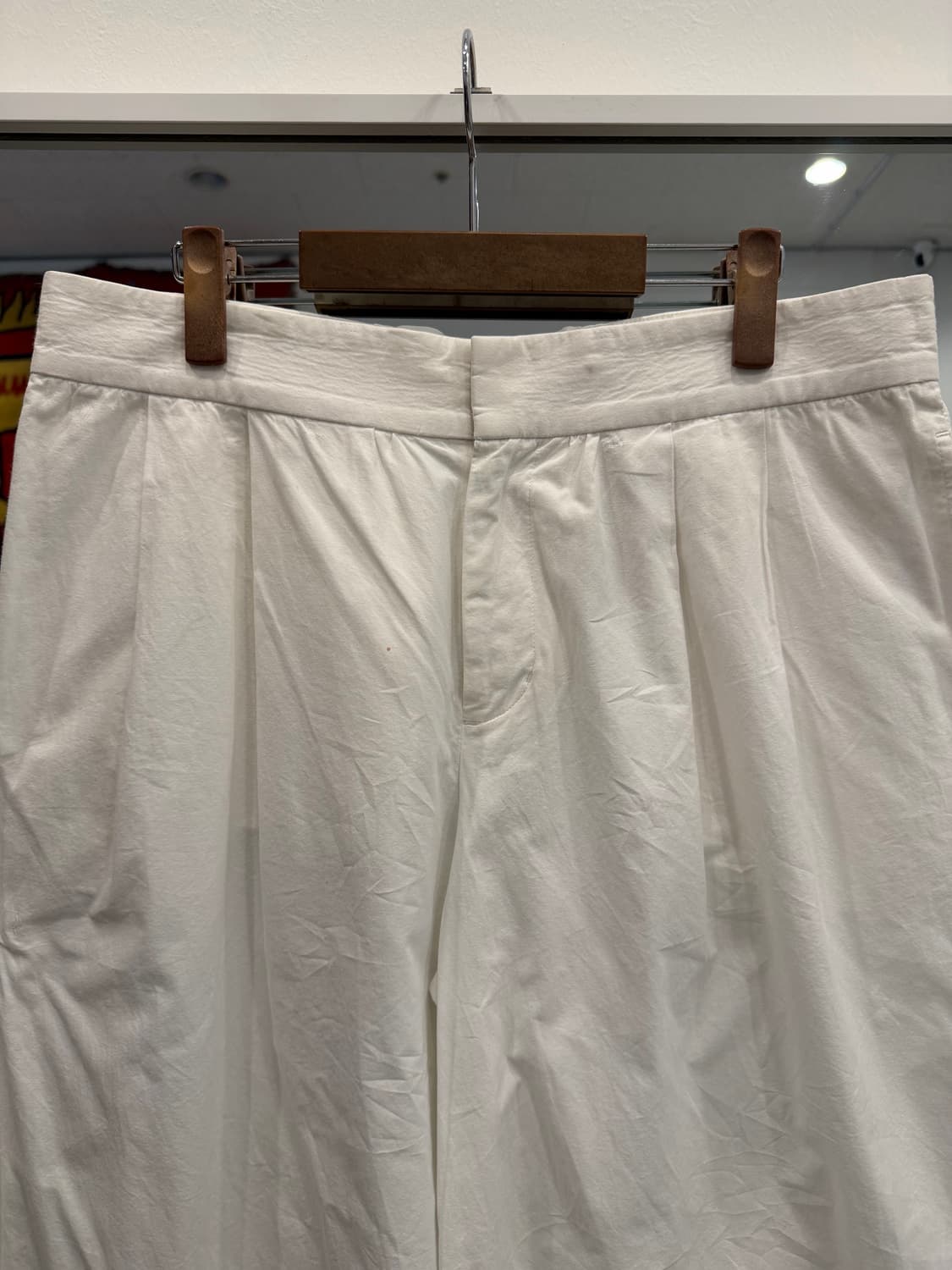 Traditional weatherwear 화이트 와이드 팬츠 (34) 상품이미지2