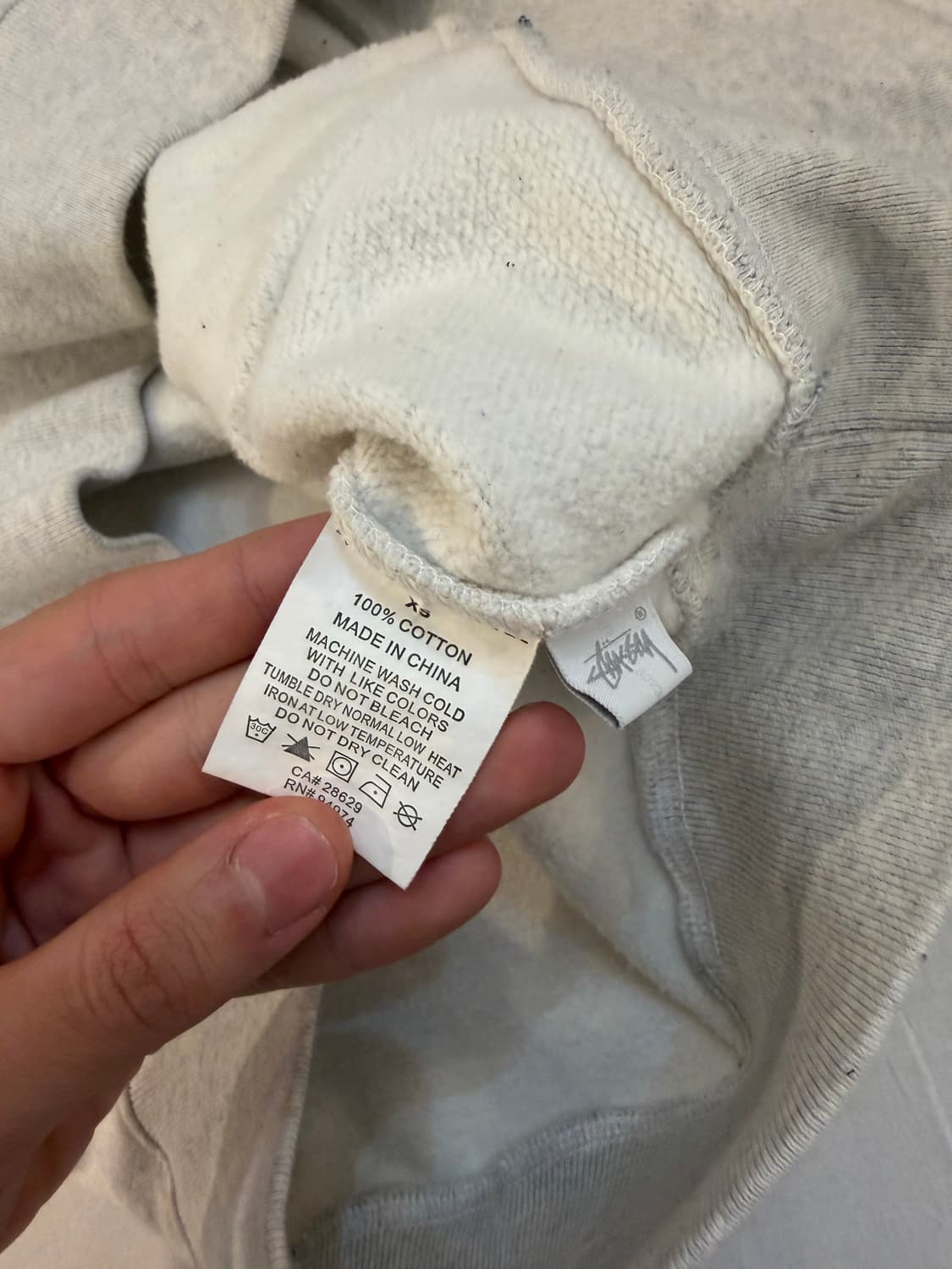 스투시 21FW 박스로고 크롭 후드티 그레이 상품이미지7