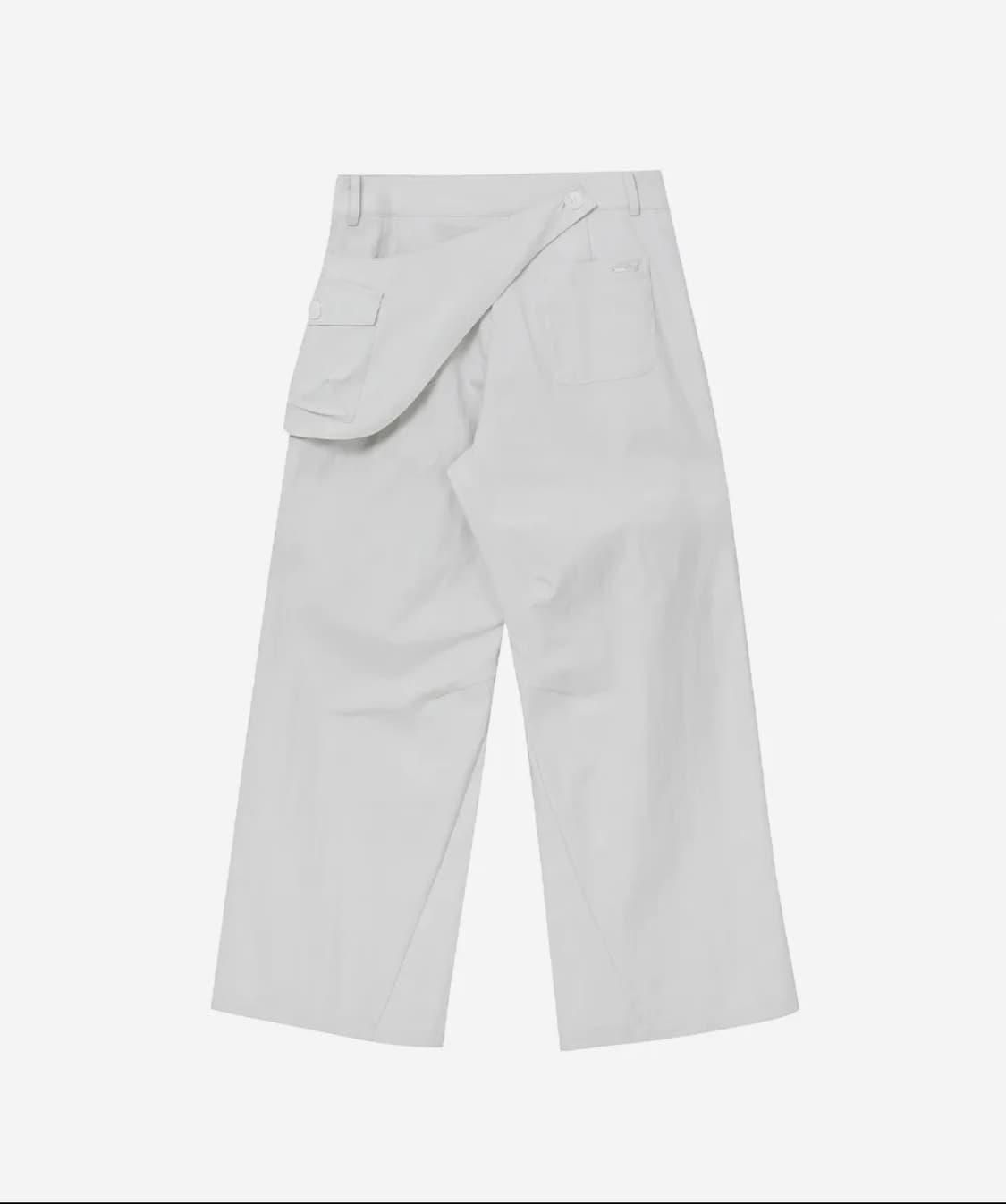 Waist pocket bag wide pants LIGHT G 상품이미지3