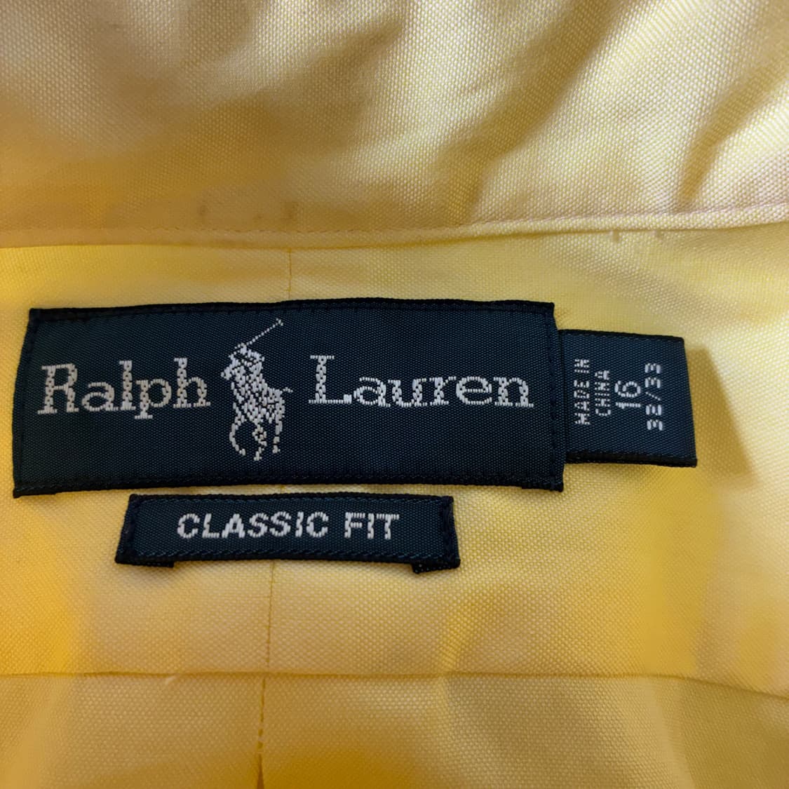 Polo  폴로 랄프로렌 자수 코튼 옐로우 솔리드 셔츠  상품이미지3