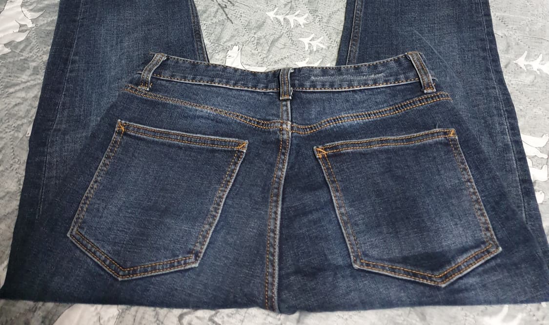 스파오 크롭 스판 데님팬츠 다크인디고 (30) 상품이미지3