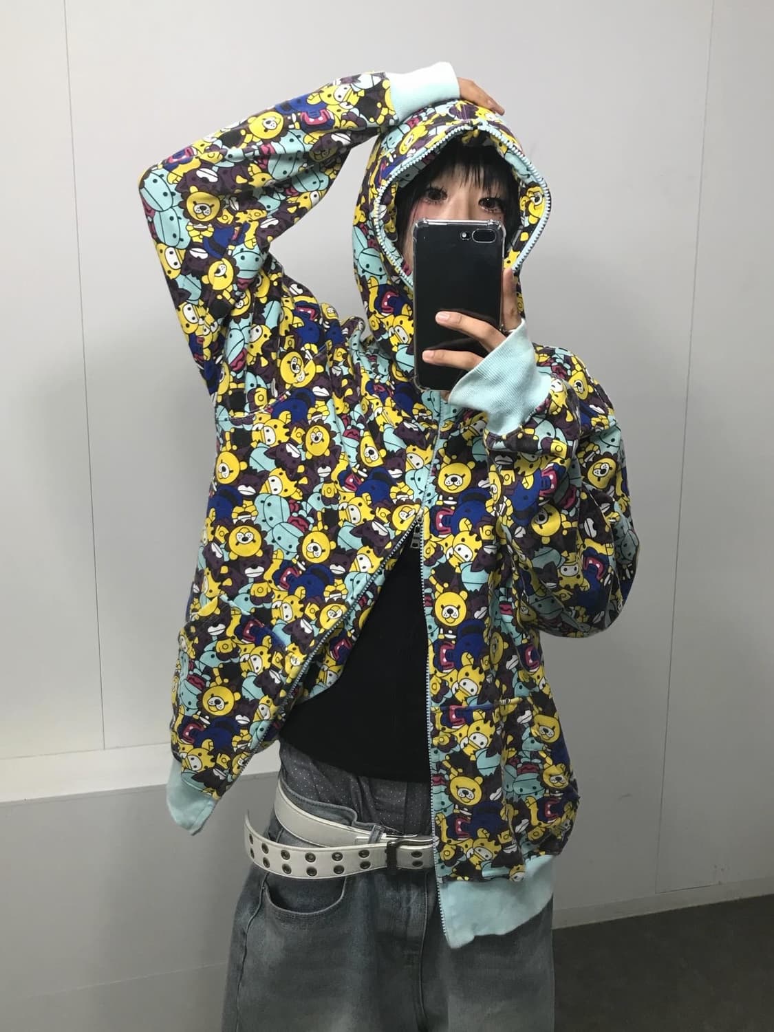 베이비마일로 풀패턴 민트 투웨이 후드집업 상품이미지7