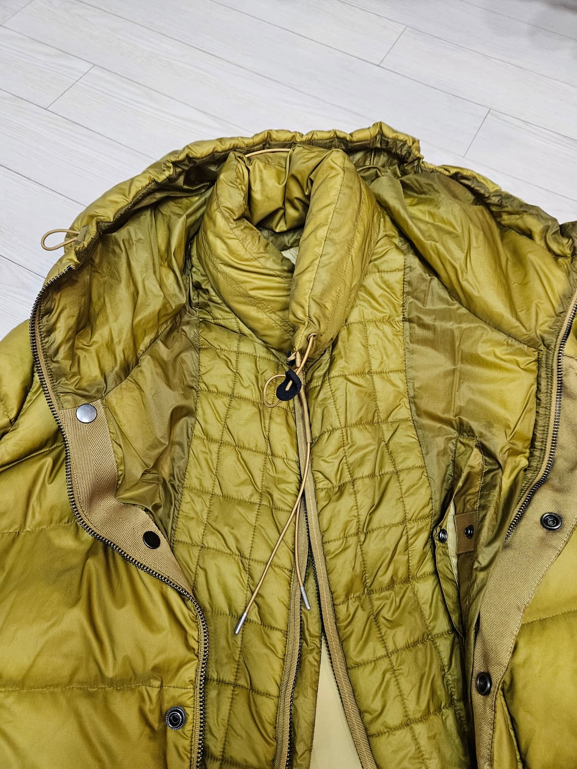 인터메조 머스타드옐로우 후드패딩 상품이미지3