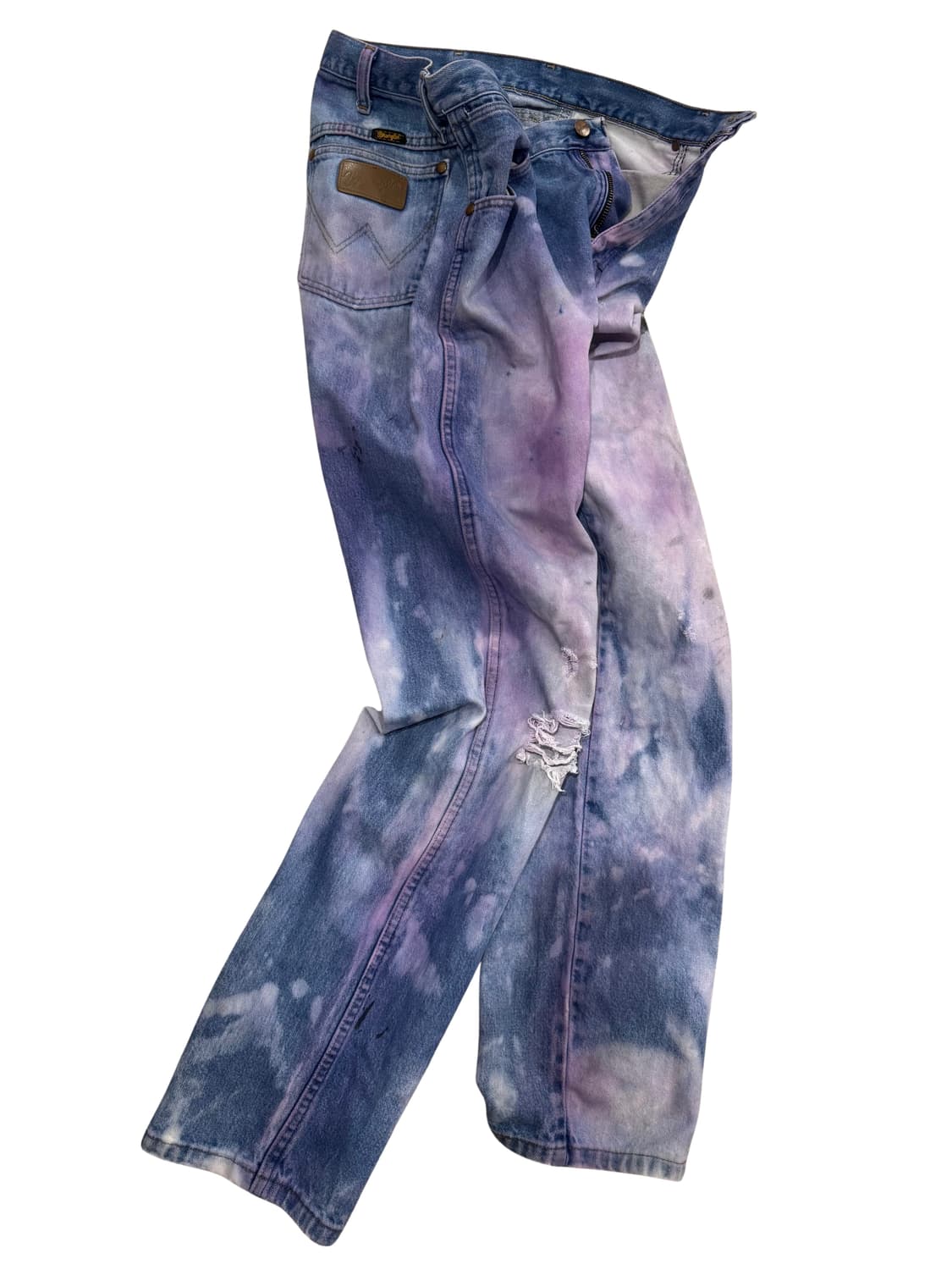 빈티지 Wrangler 디스트로이드 & 디스트레스 커스텀 1 of 1 데 상품이미지1