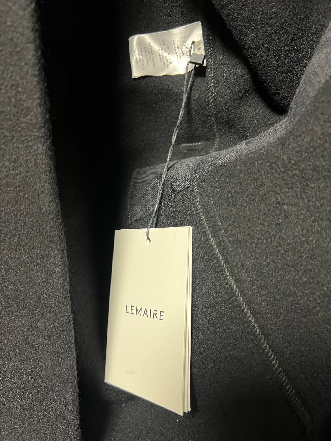 [S] 르메르 랩코트 블랙 새상품 상품이미지4