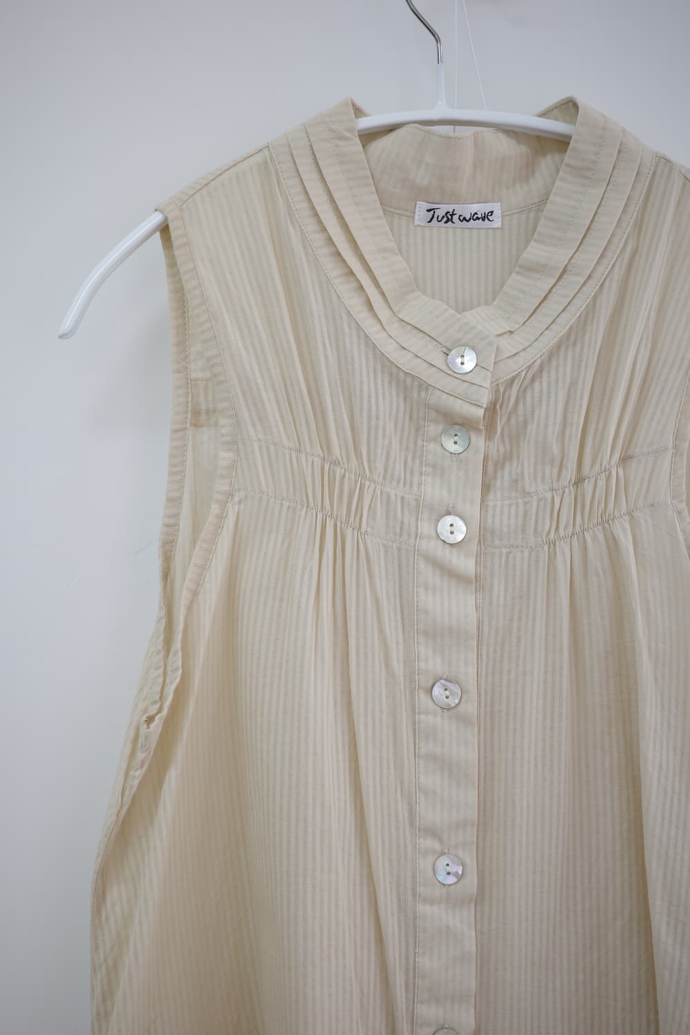 Justwave sand beige vest one-piece 상품이미지8