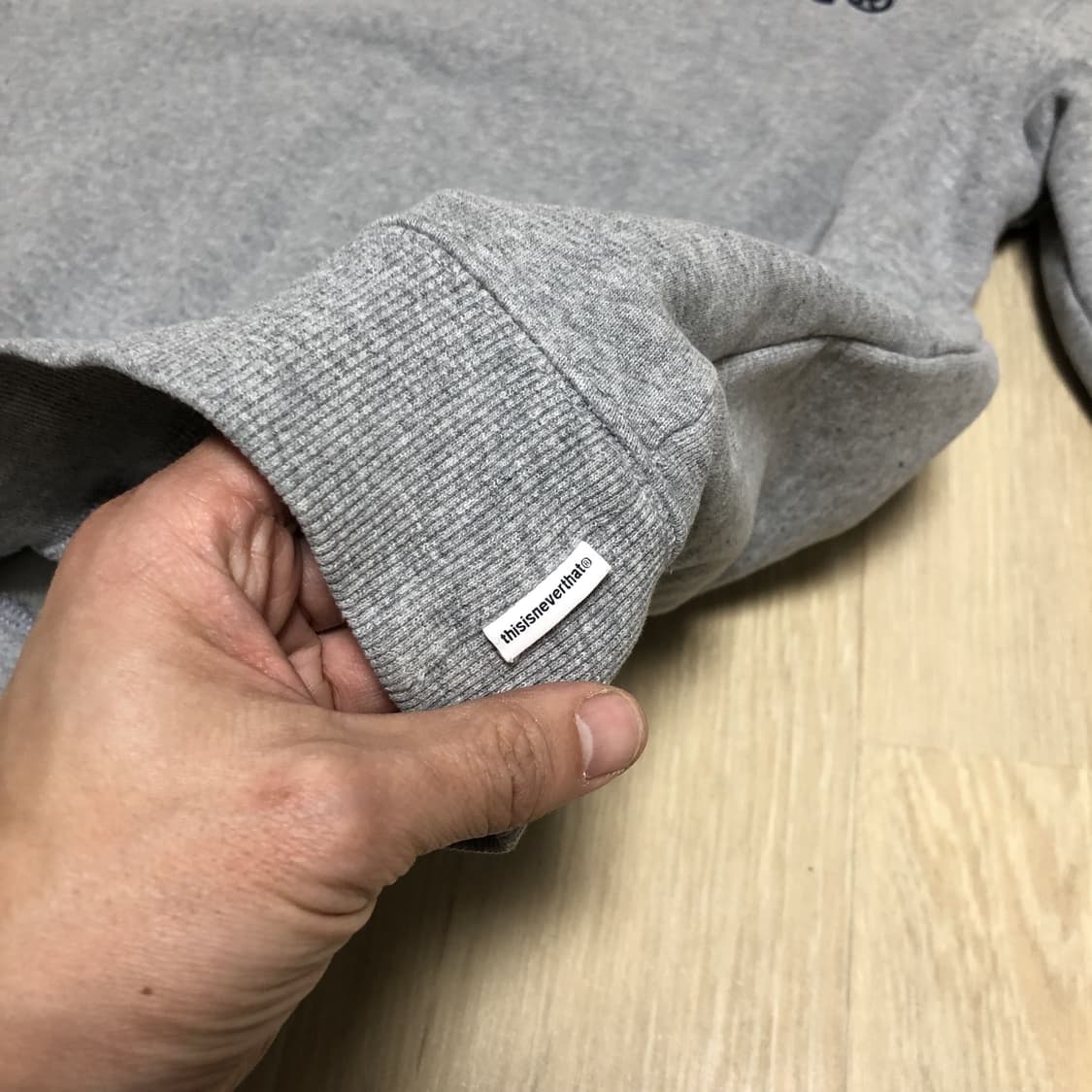 (L-XL) 디스이즈네버댓 OG 로고 엠보더리 멜란지 스웻셔츠 맨투맨 상품이미지5