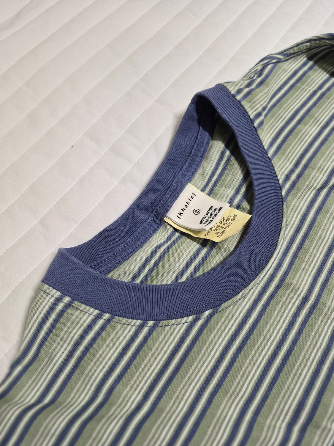 카키스 보더티 모스그린 M사이즈 상품이미지1