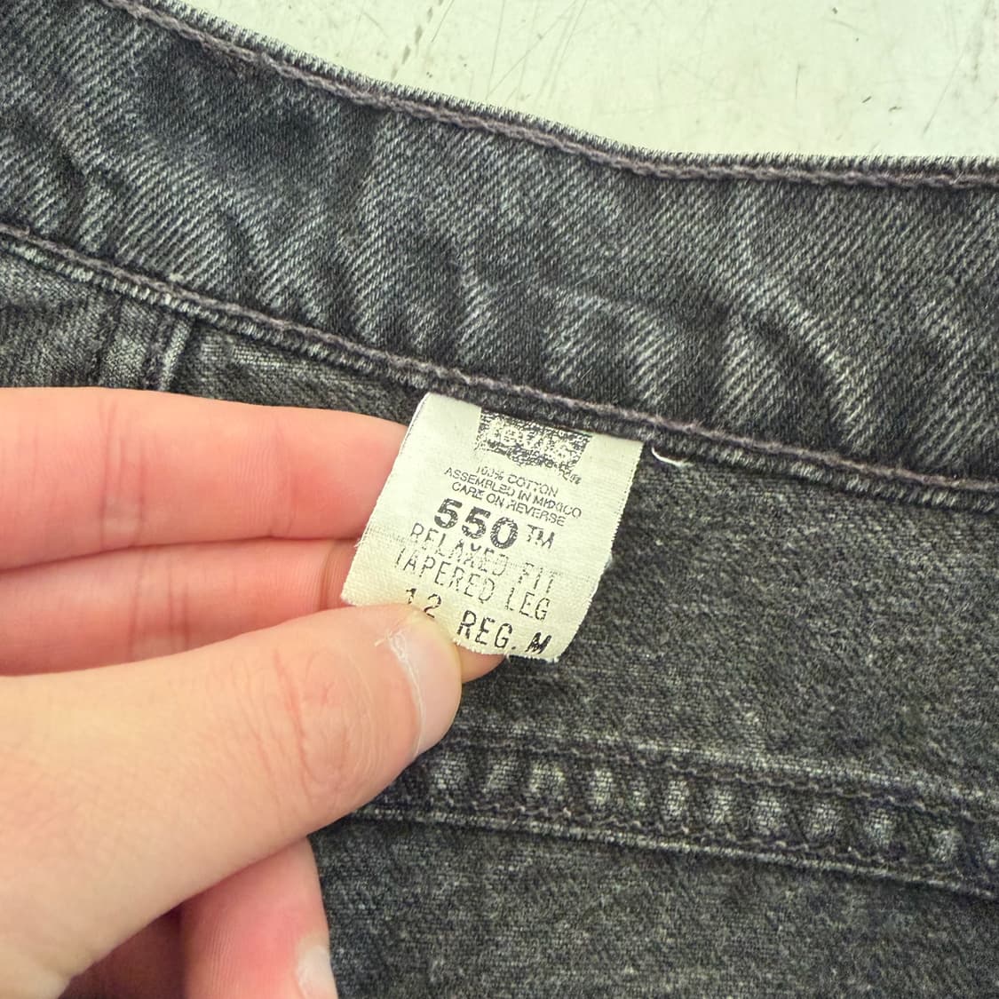 90s 리바이스 550 빈티지 흑청 데님팬츠 30 상품이미지4