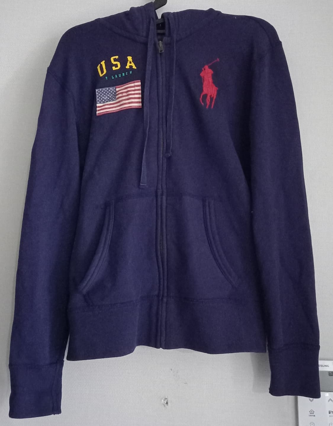 폴로 POLO 빅포니 성조기 USA 여자 후드집업 90/S 상품이미지1