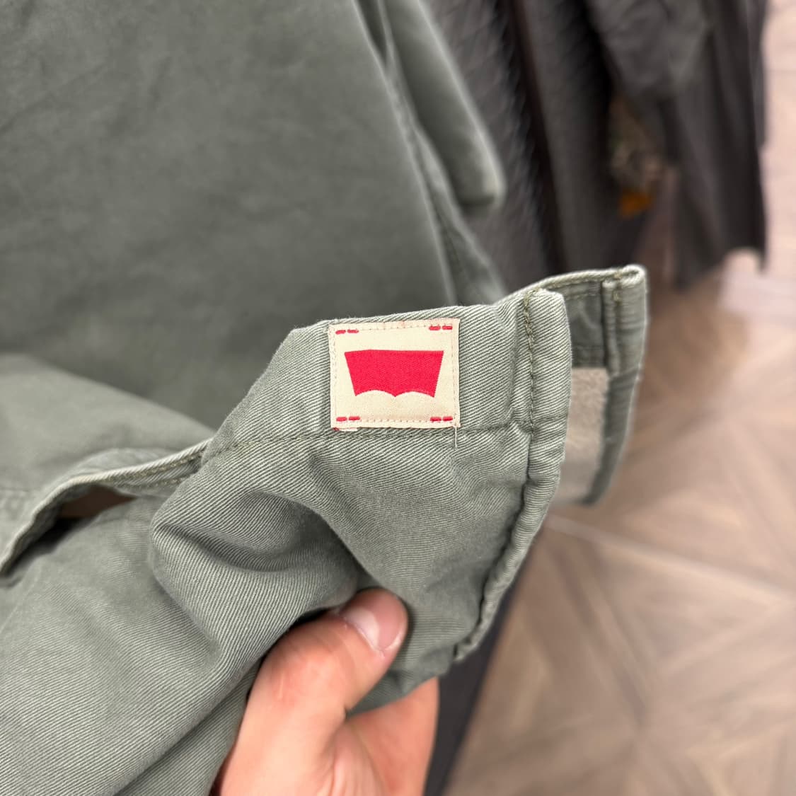 리바이스 밀리터리 셔츠자켓 밑단 레드탭 쉐르파 안감 디테일 카키 상품이미지7