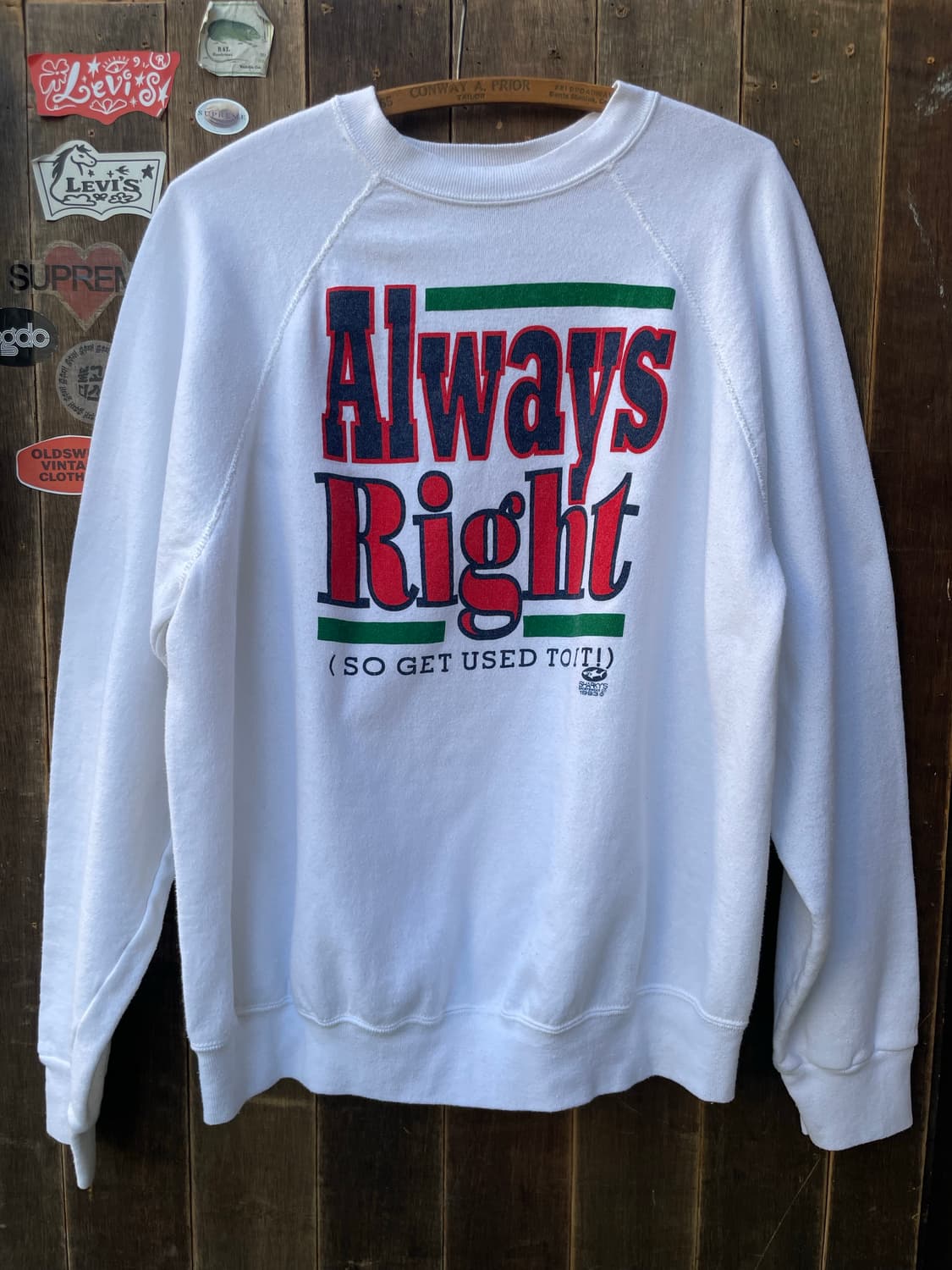 90‘s Vintage Tultex “Always Right”Sweat 상품이미지1