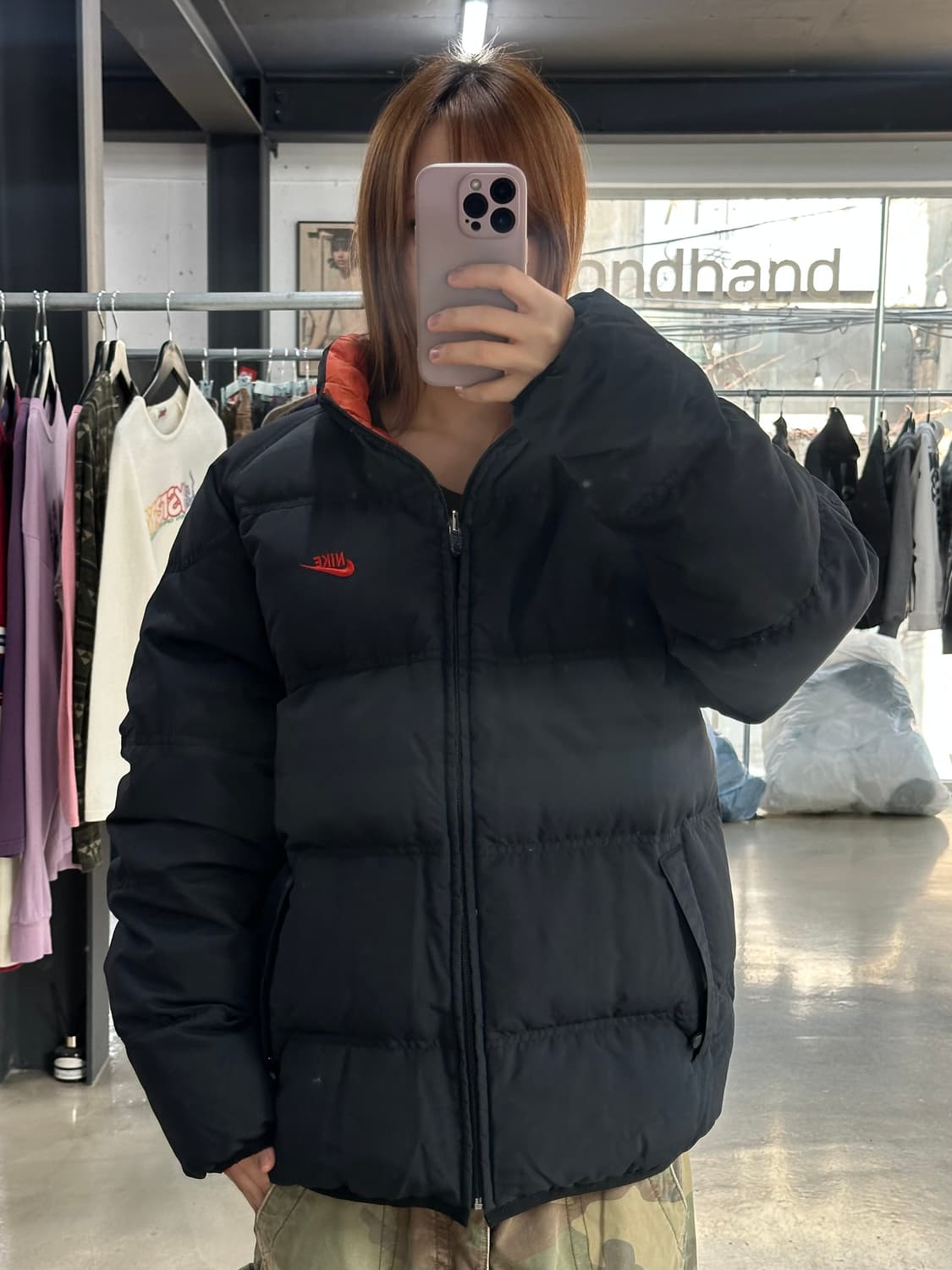 나이키 00s 리버시블 백빅로고 패딩 상품이미지3