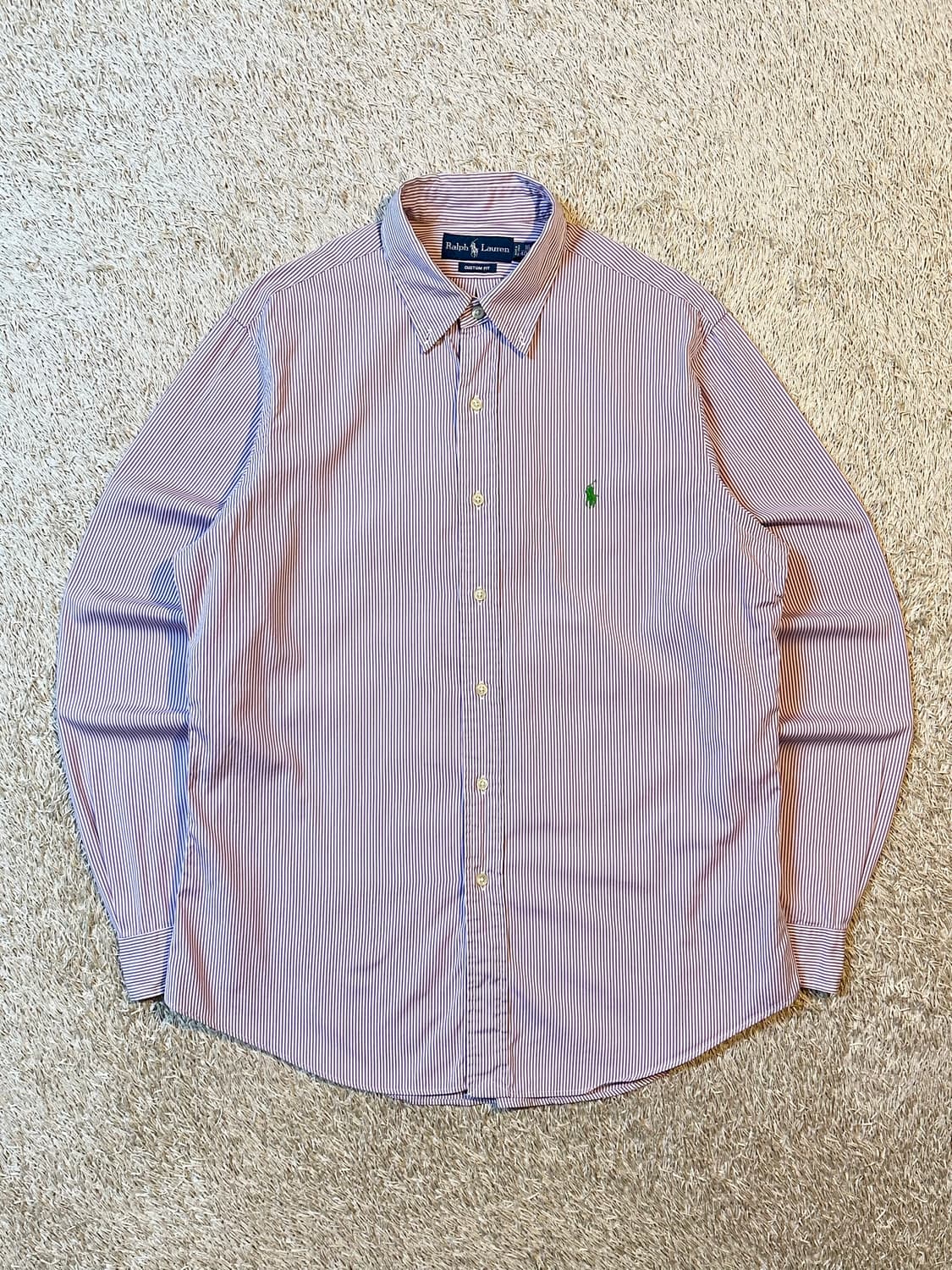 폴로 랄프로렌 그린포니 스트라이프 셔츠 퍼플 상품이미지1