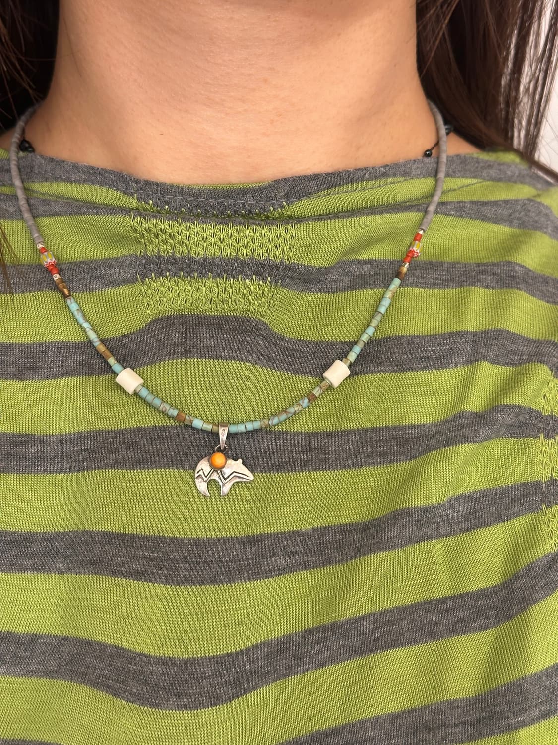 Vintage Navajo Bear 925 Silver Pendant T 상품이미지7