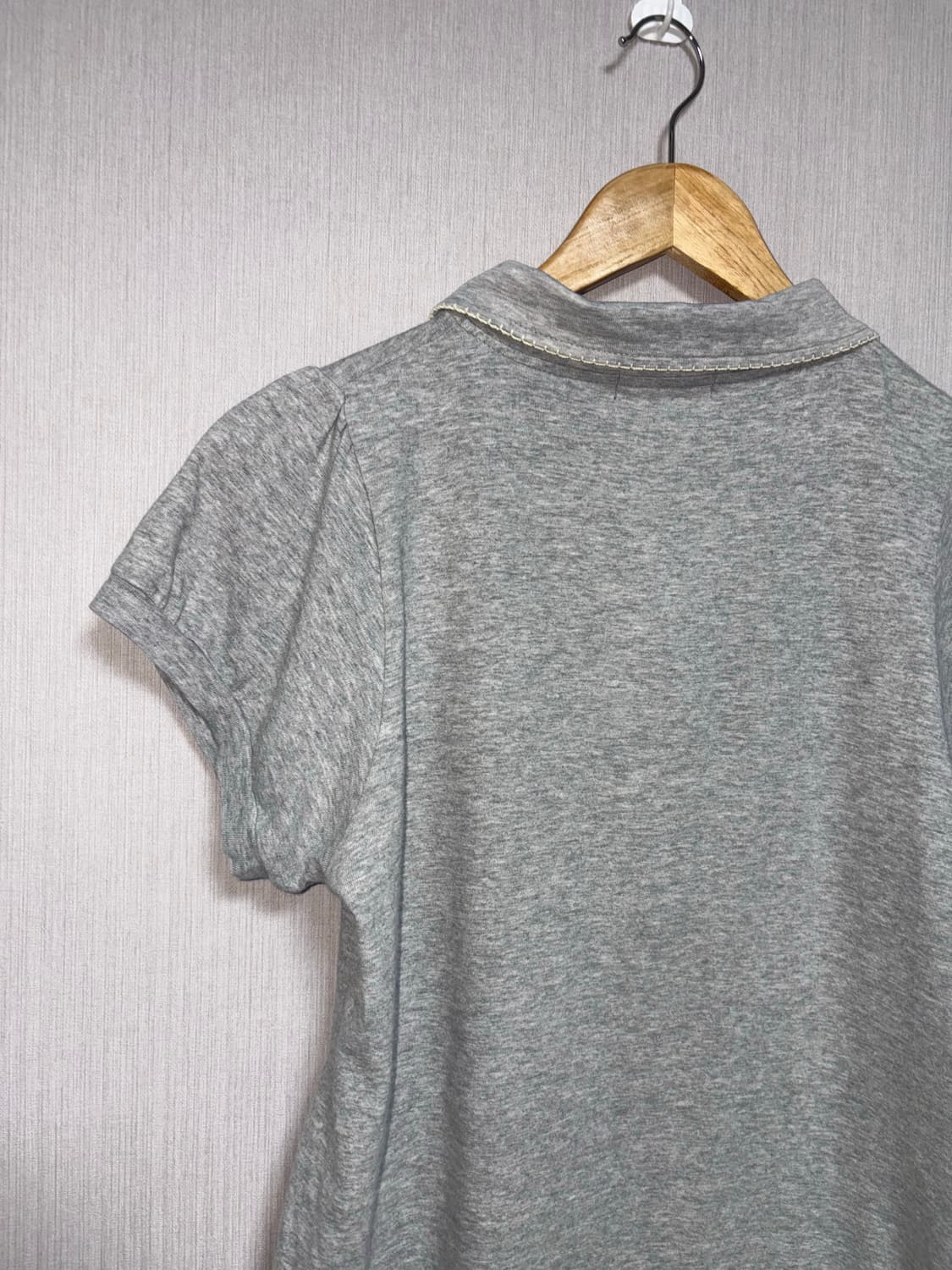 그레이 카라 반소매 티셔츠 상품이미지9