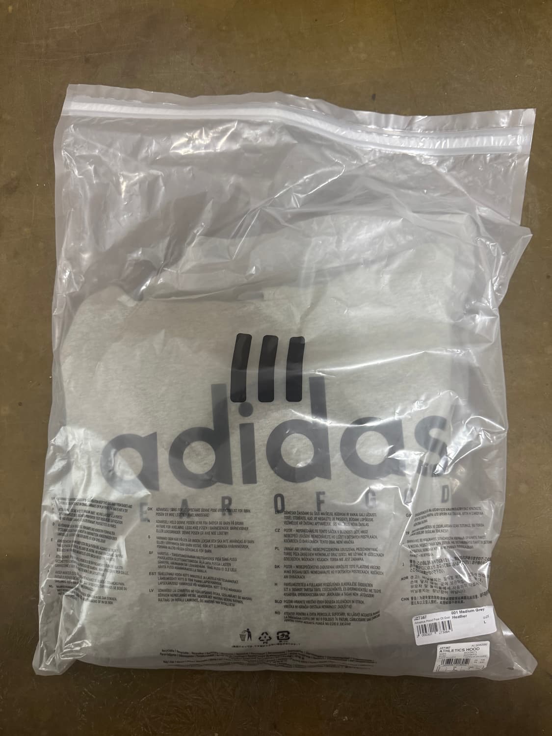 아디다스 Athletics Fear of God 후드티 L 새상품 상품이미지1