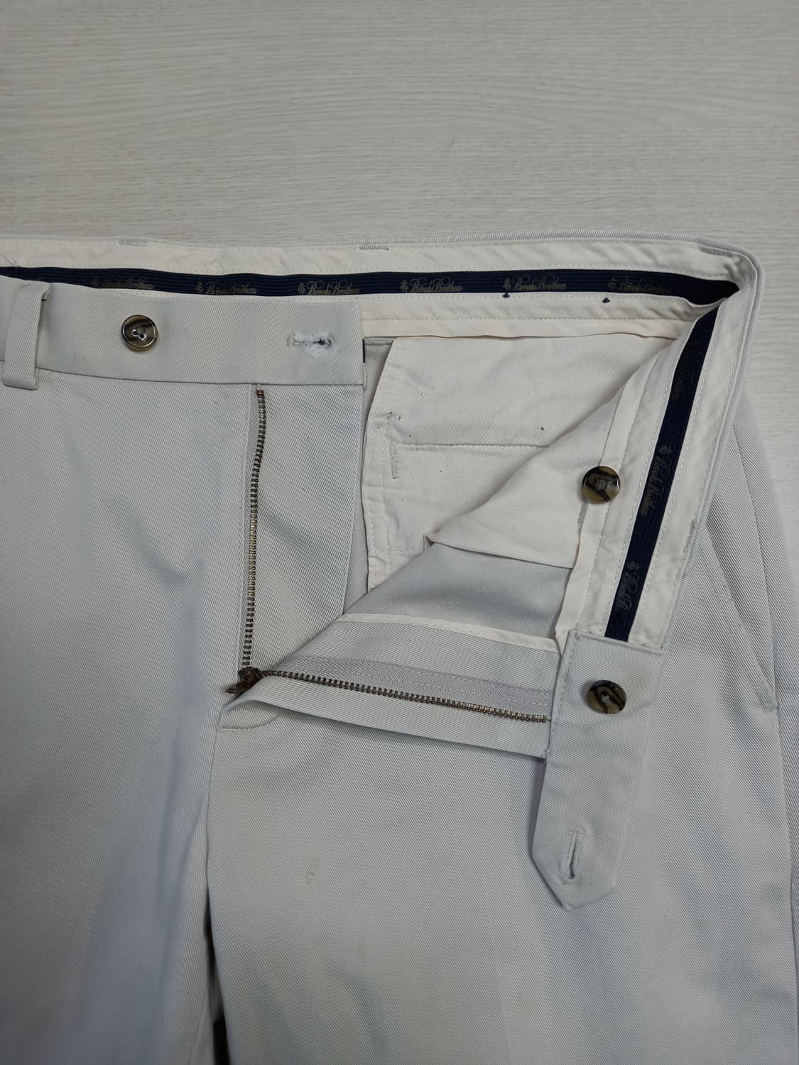 32 BrooksBrothers 스판 슬림일자 치노 아이보리 32-401 상품이미지6