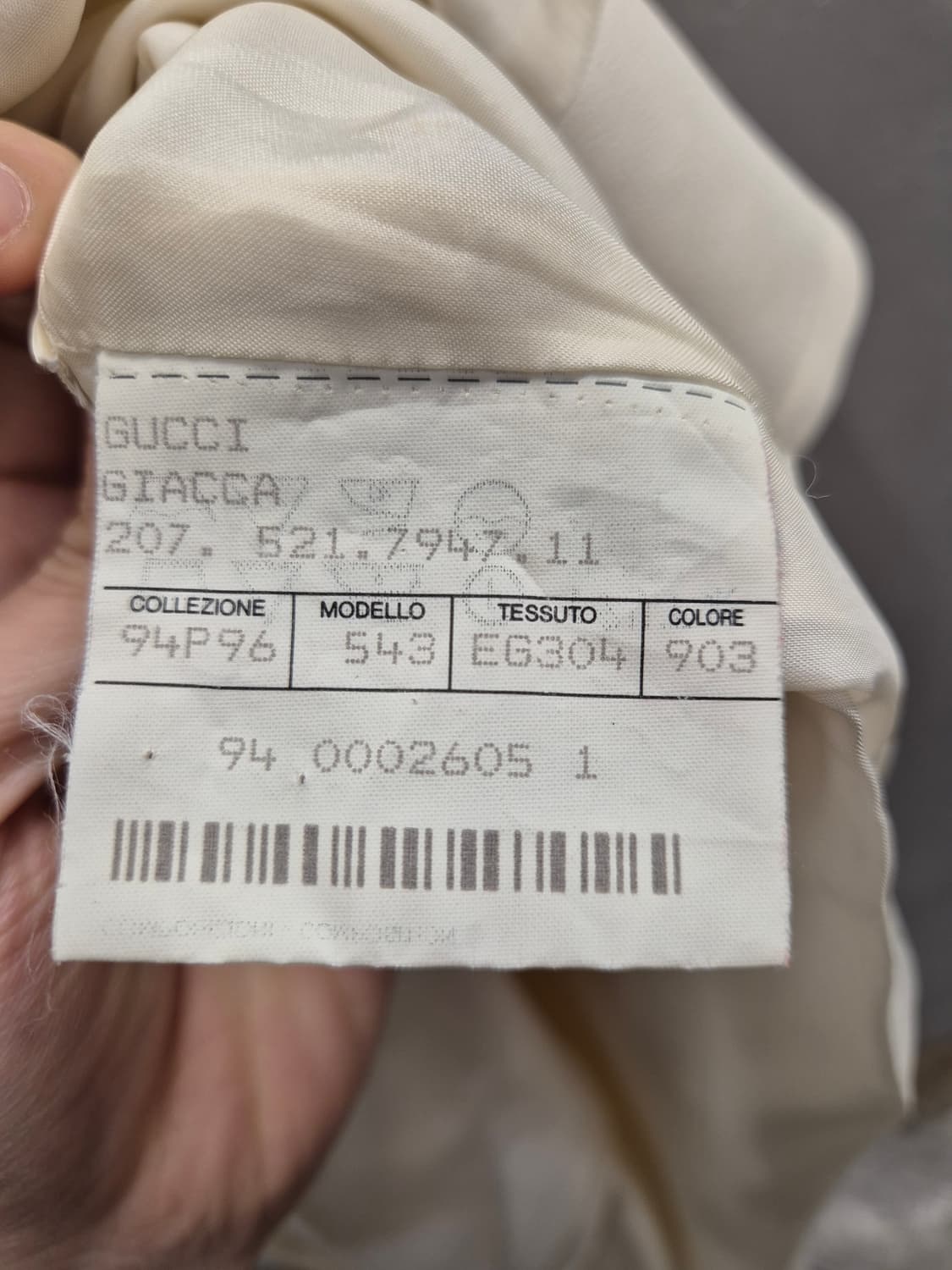 구찌 실크 100% 아이보리 자켓 42 상품이미지6