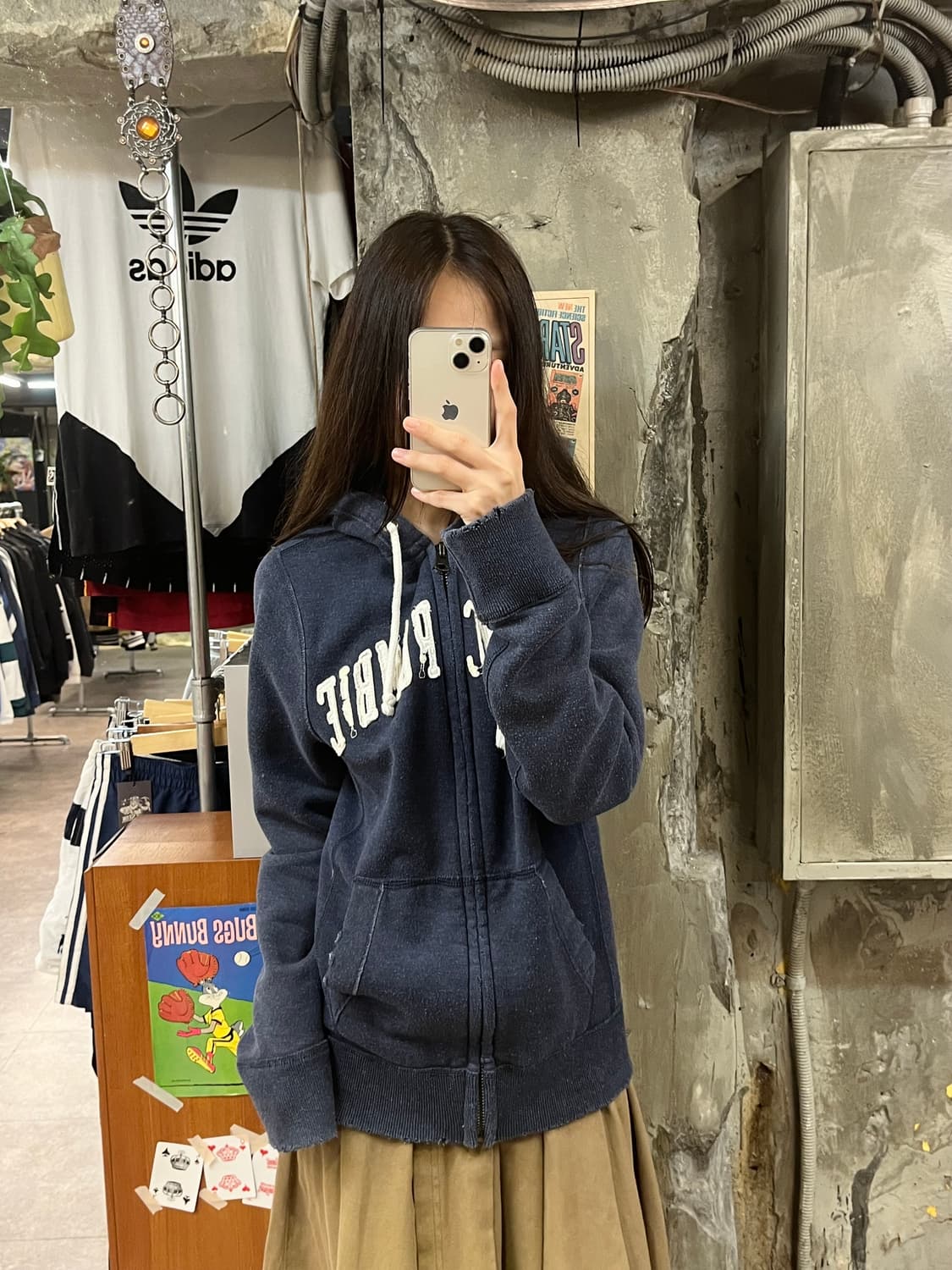 아베크롬비 후드집업 차콜 그레이 S #csz420 상품이미지2