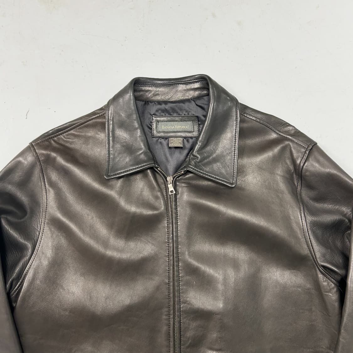 90s 바나나 리퍼블릭 리얼레더 집업  상품이미지2