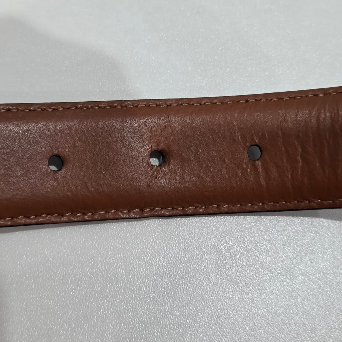 브룩스브라더스 레더 벨트 브라운 32/80  상품이미지7
