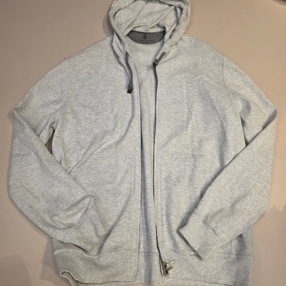 브루넬로 쿠치넬리 그레이 후드 집업 상품이미지1