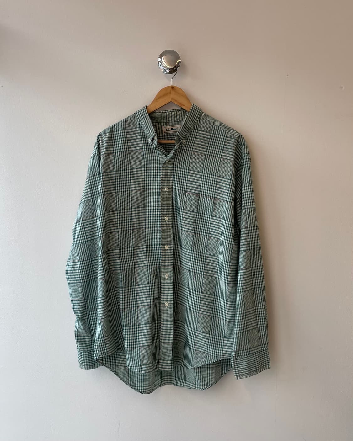 90’s L.L. Bean shirt (seersucker madras) 상품이미지2